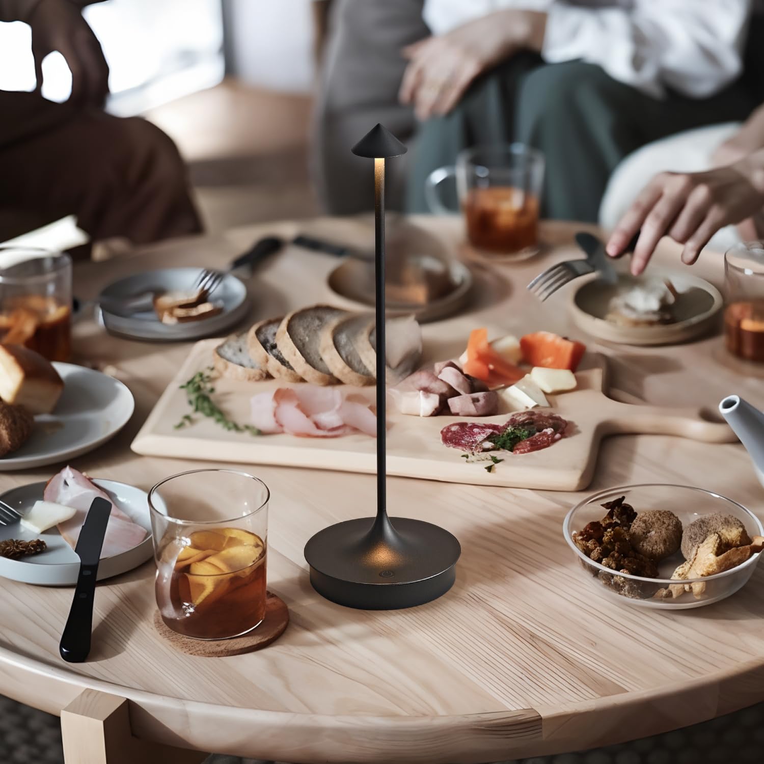 Cordless Table Lamp Rechargeable Led Battery Operated 4000Mah Table Lamp Touch Dimmable Lamp Outdoor Waterproof Portable Wireless Table Light For Dining Restaurant Bar Indoor/Outdoor Use(Black-2Pc)