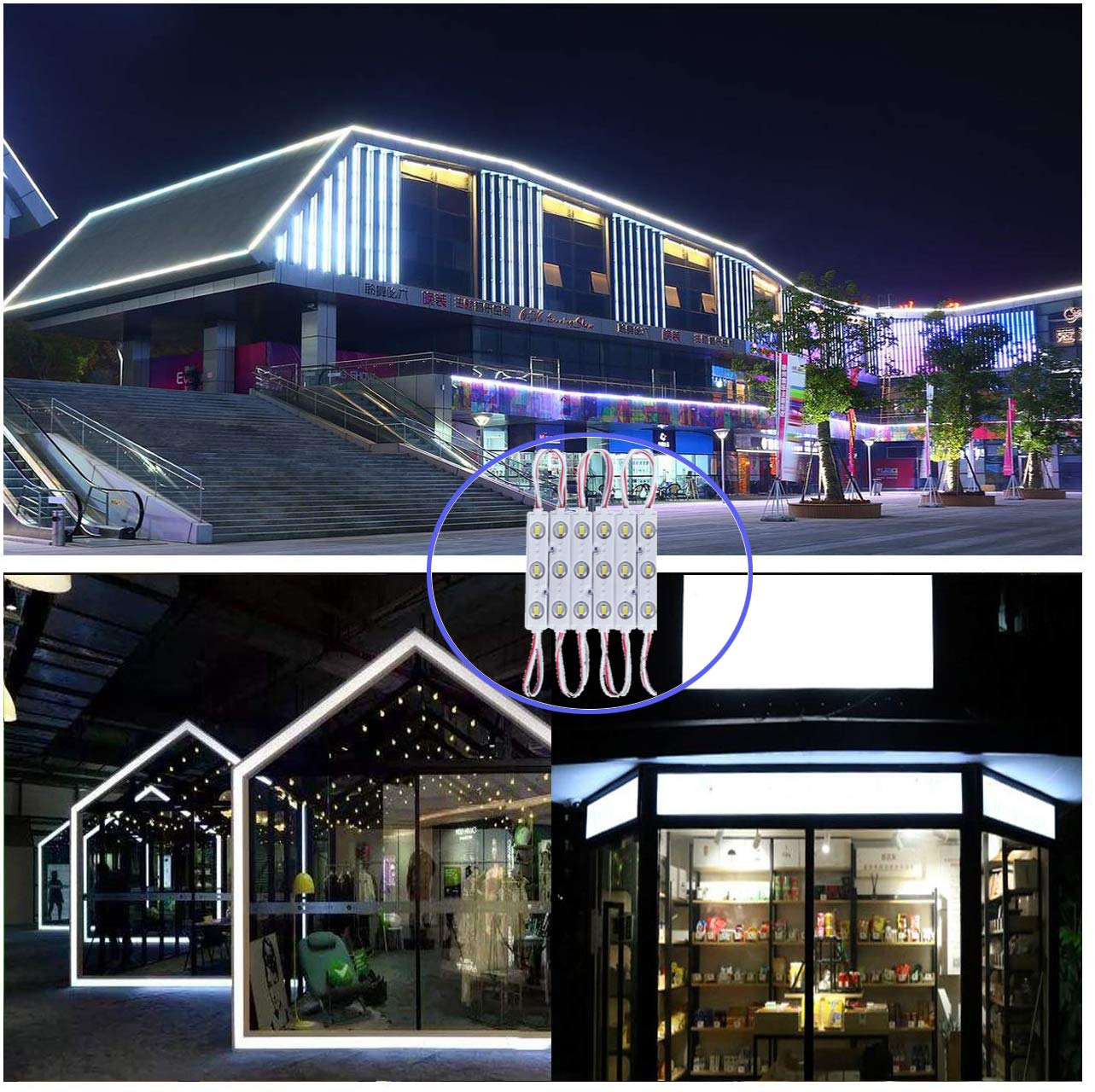 Aooyuanke 100Pcs Led Module 3000K Warm White, 49.8 Ft Ip65 Waterproof For Signs