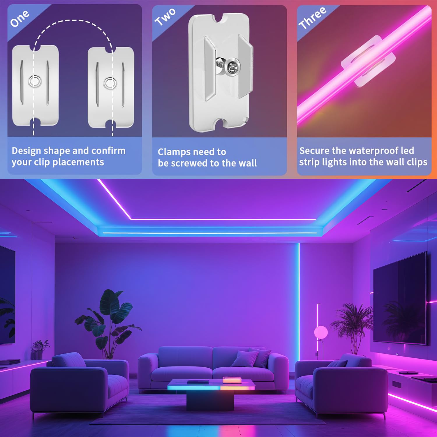 Zslaifu Usb Led Light Strip  16.4Ft 5V Rgb Led Strip Lights  Dimmable Mirror Led Lights Strip  Usb Light For Bedroom  Cabinet  Kitchen  Diy Lighting (Power Adapter Not Included)
