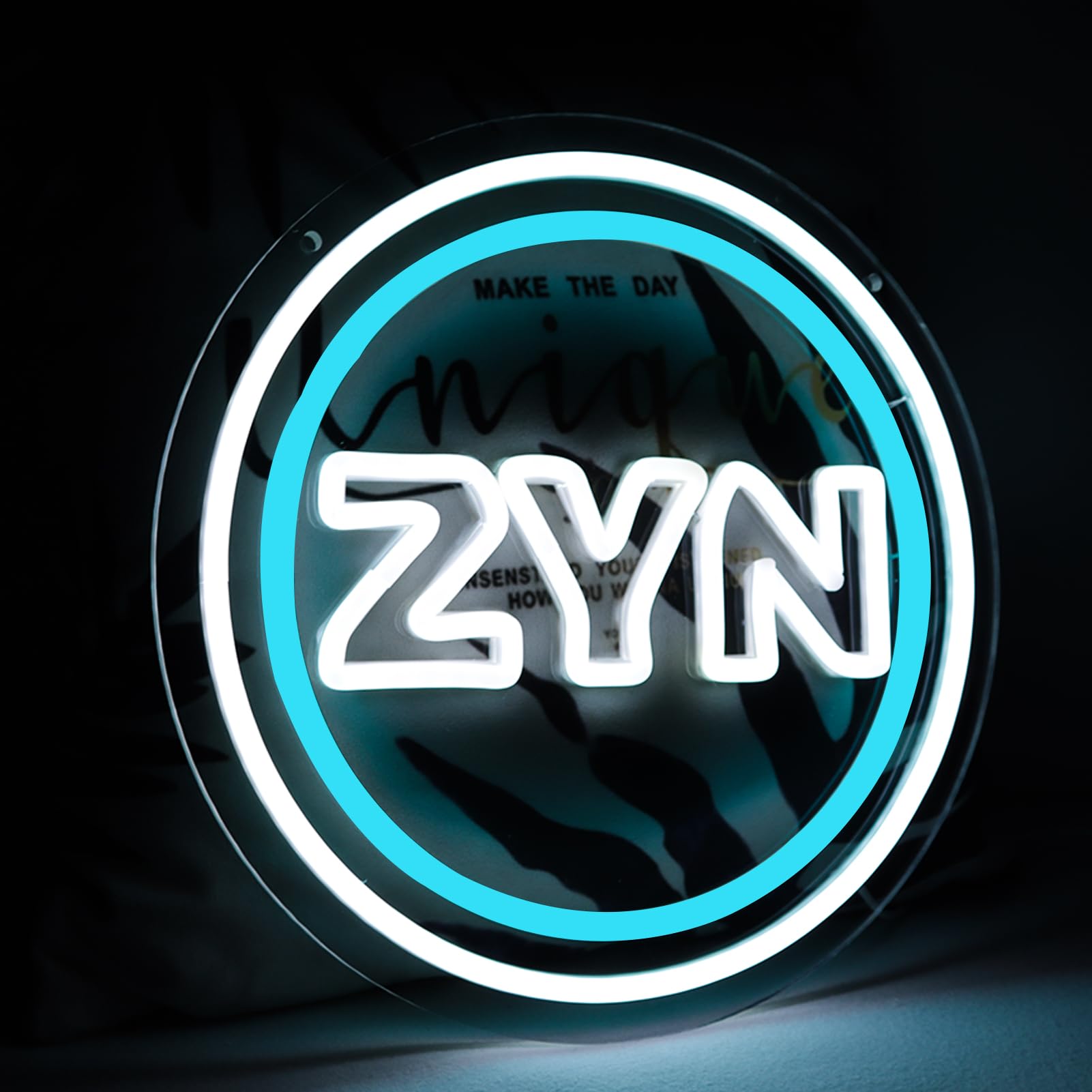 Pugna Z.Y.N Neon Signs for Wall Decor Neon Lights for Bedroom Led Business Signs Suitable for Man Cave Bar Pub Restaurant Christ