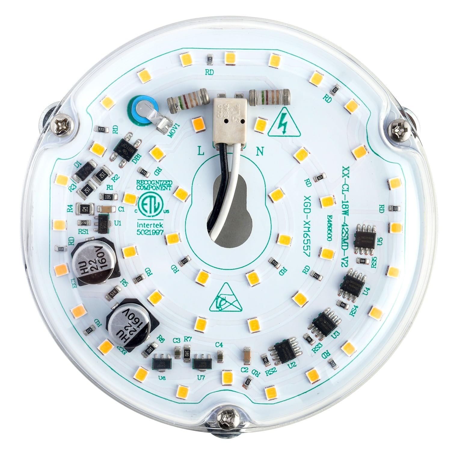 Ledytech 4 inch LED Retrofit Light Kit, 18W, 3000K, Dimmable, Aluminum, Warm White, Model 710560320844