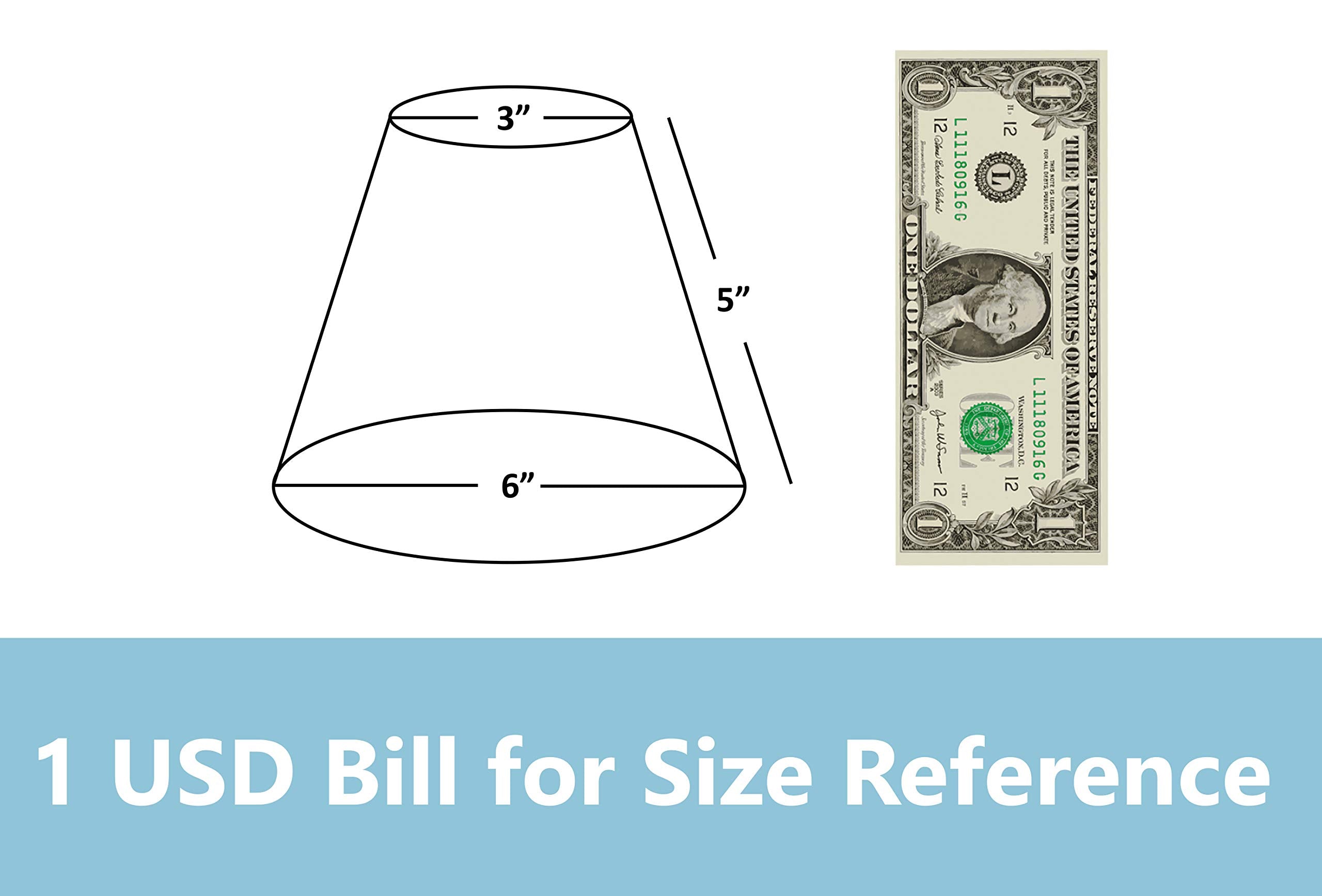 Urbanest Chandelier Pure Linen Shade, Oatmeal, 3'' X 6'' X 5'', Clip On