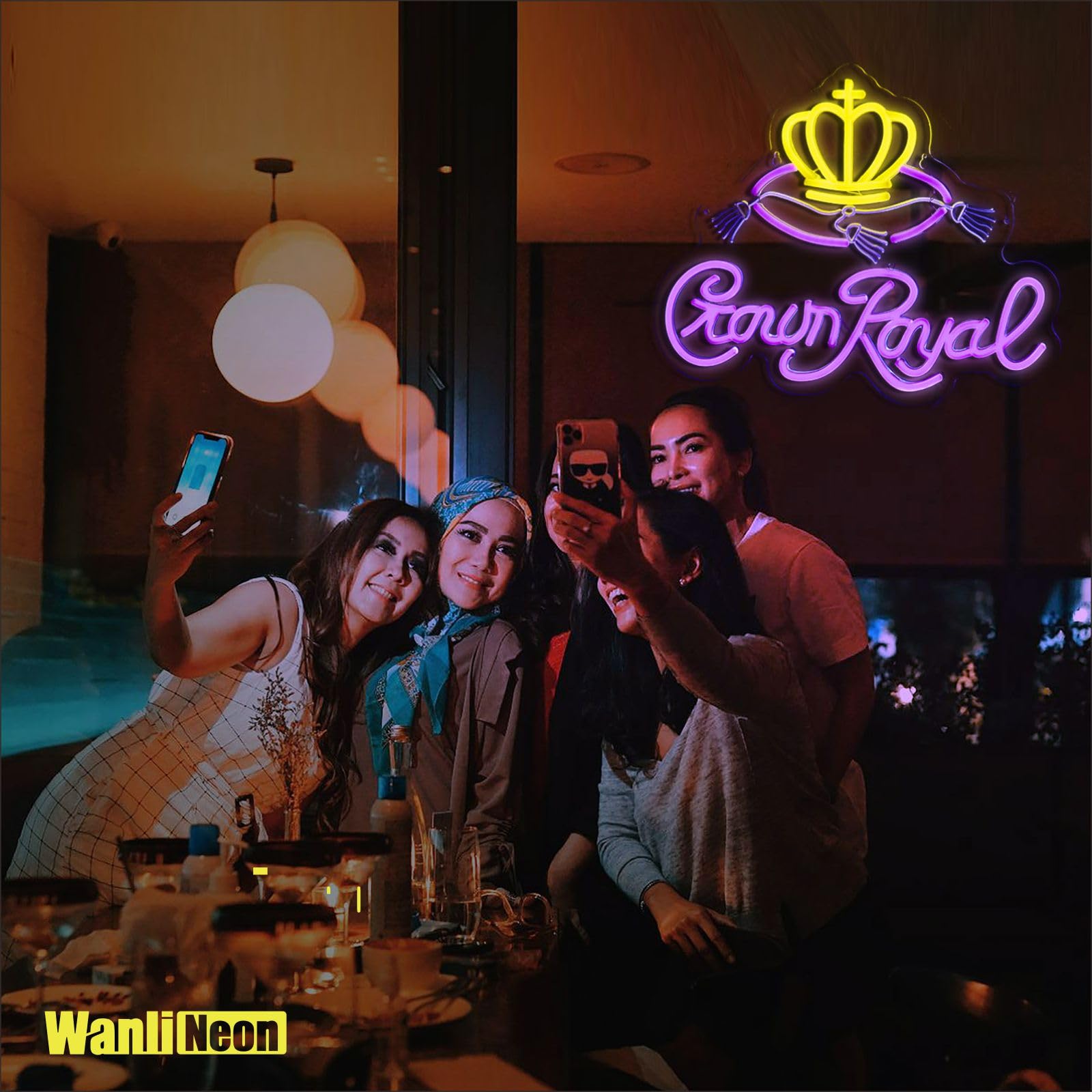 Crown Neon Sign For Bar Wall Decor, Royal Beer Lights Signs Whiskey Led Sign For Bar Man Cave Bedroom Home Bar Shop Pub Bistro Party Hotel Game Room Decor Gifts, Usb Powered