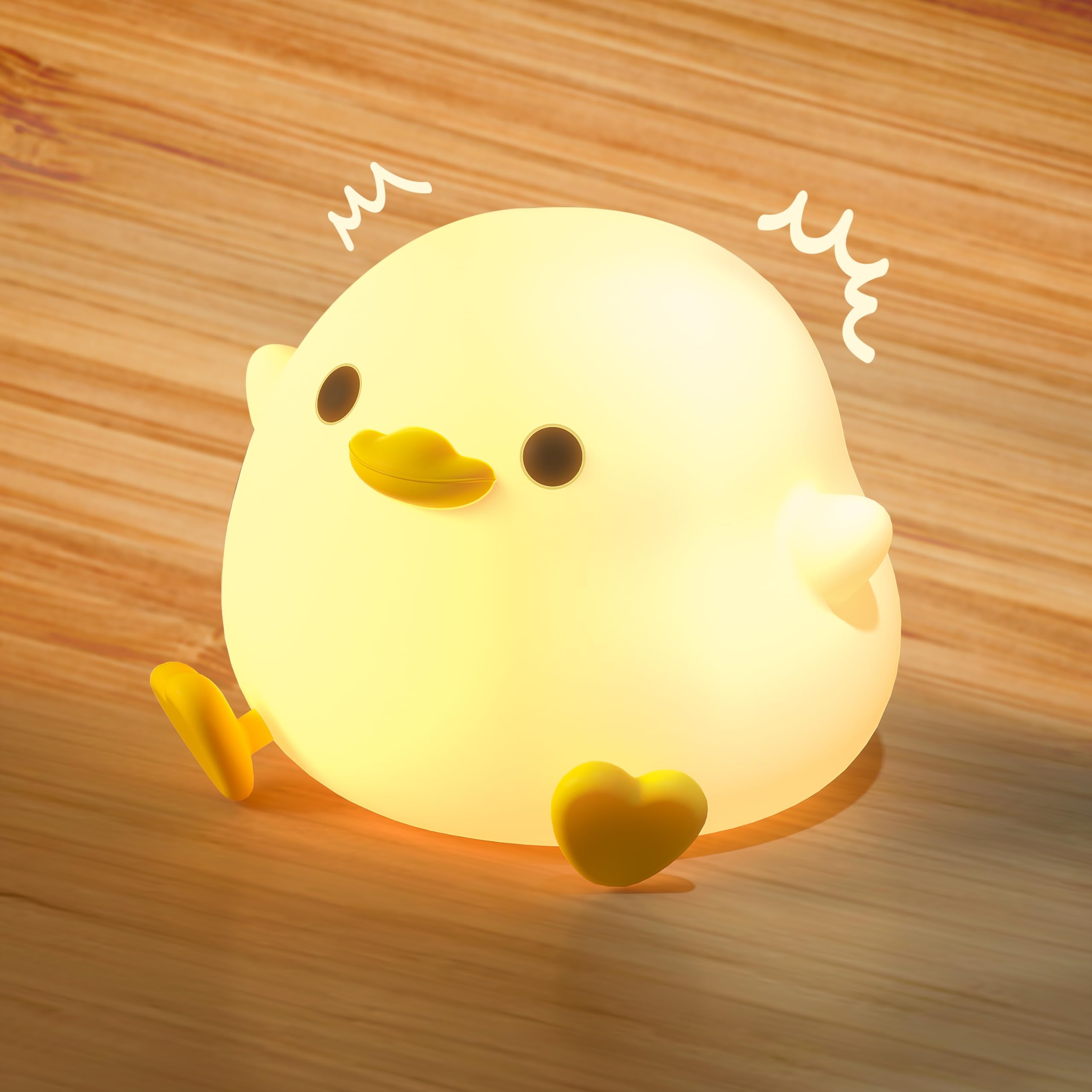 Mumuq Duck Night Light, Led Cute Silicone Nursery Nightlight For Kids, Dodo Duck Lamp Rechargeable Touch Lamp Bedside Lamp With