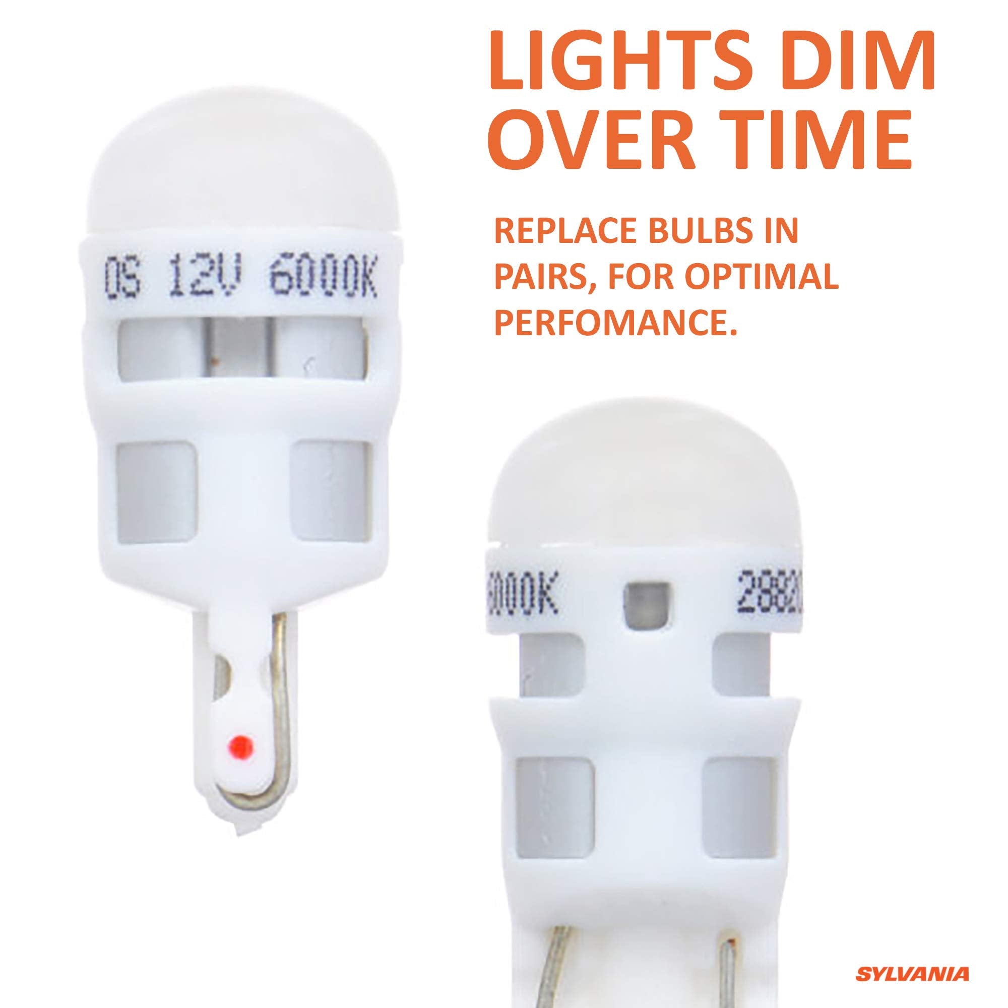 SYLVANIA 168 T10 W5W ZEVO LED Bulb - White, Ideal for Interior Lighting, Model 168LED.BP, 1 Bulb