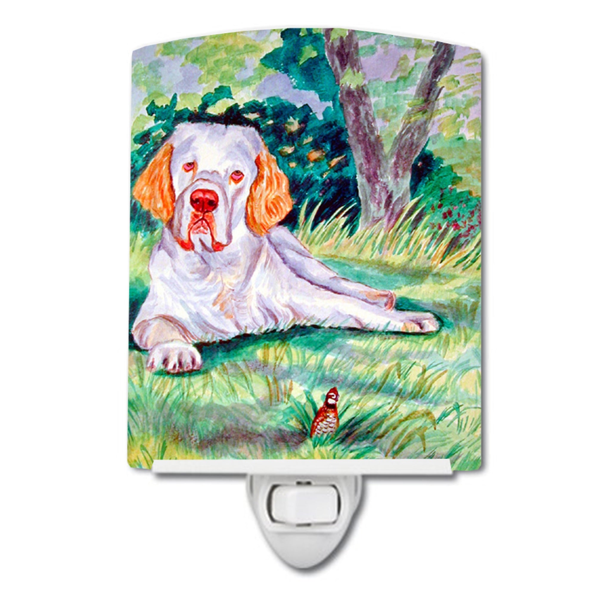  inchCarolines Treasures Clumber Spaniel Ceramic Night Light, 6x4, Multicolor inch