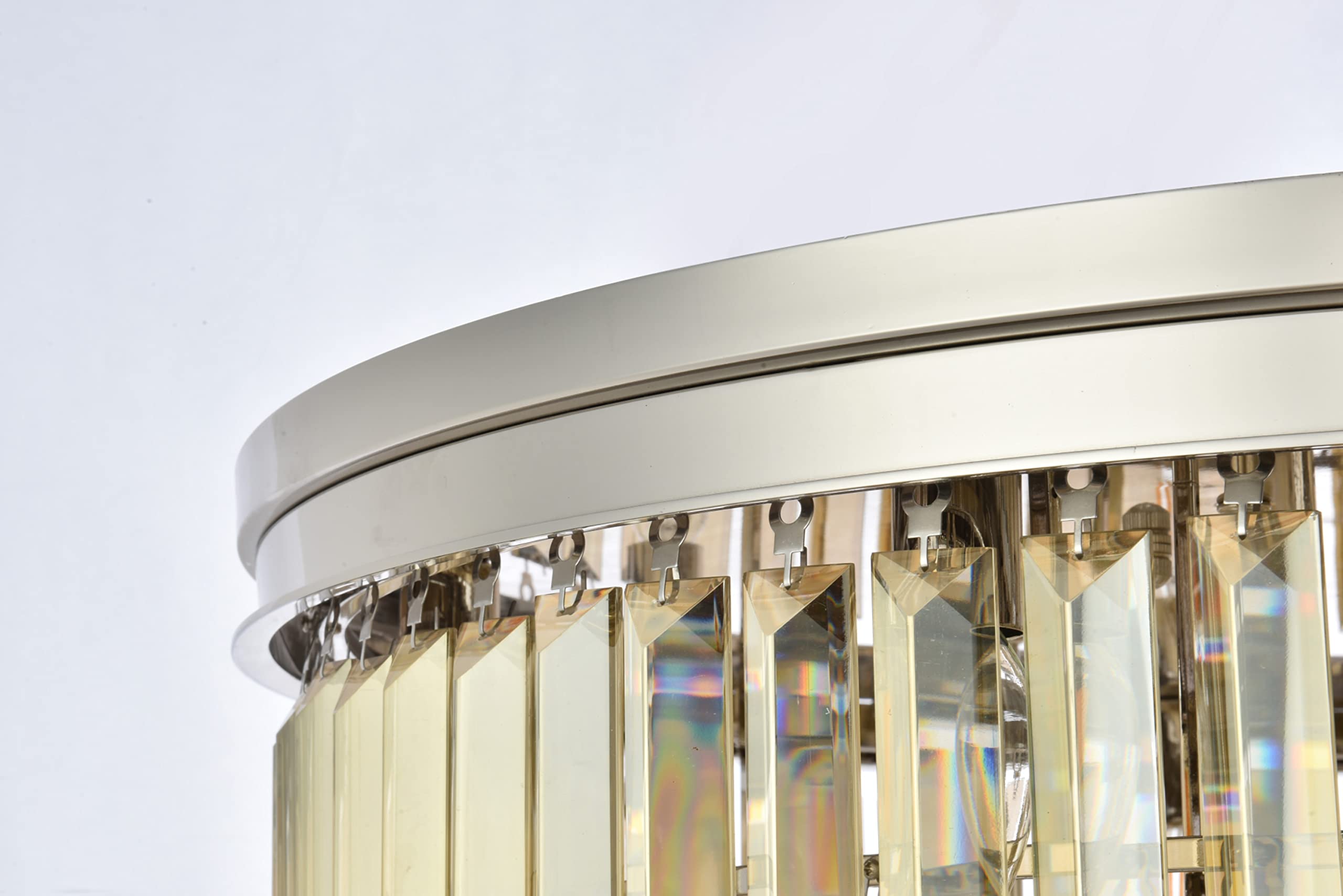 Elegant Lighting Urban Classic 1231F32PN-GT/RC Sydney 17-Light Flush Mount, Polished Nickel