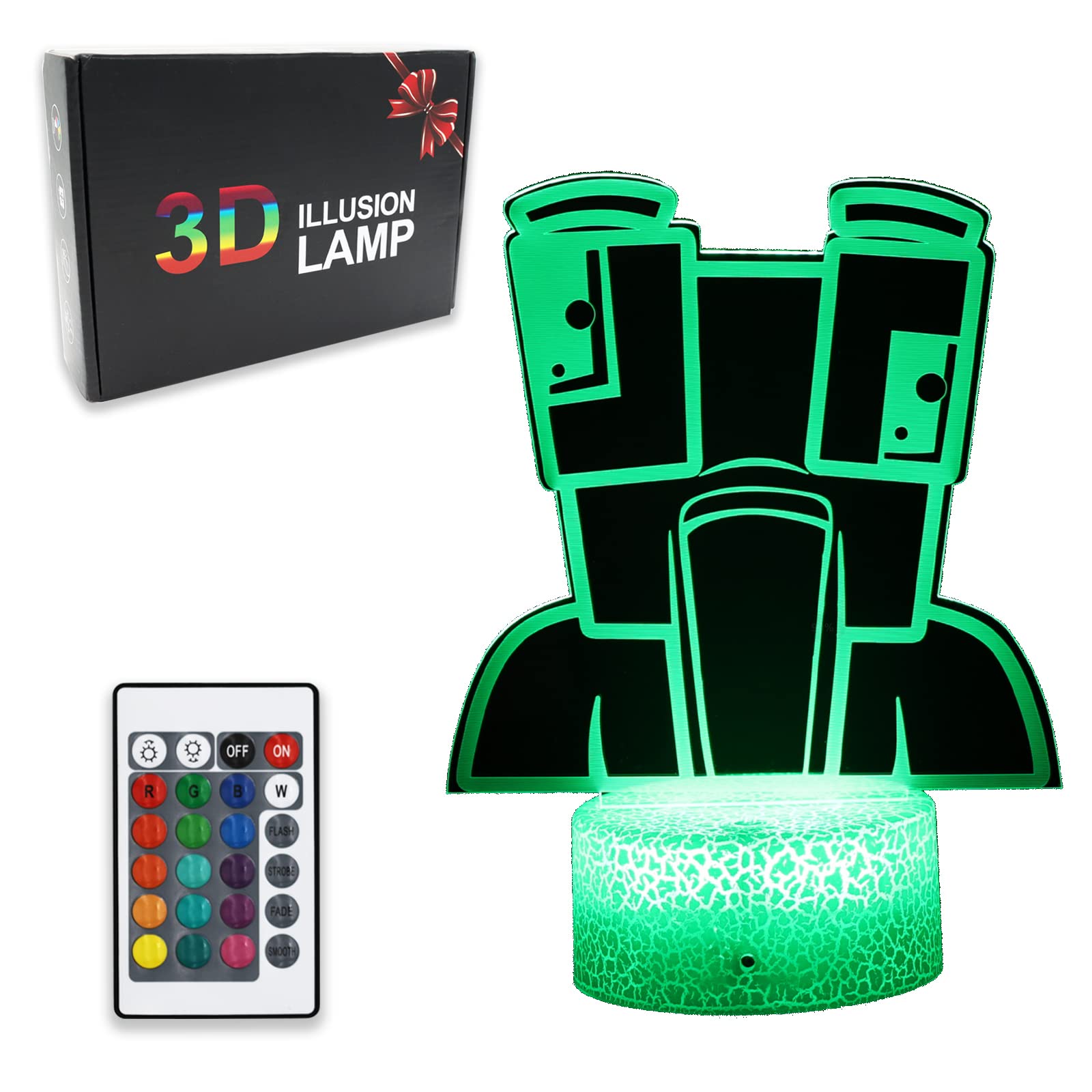 Wontocheer Night Lights, 3D Illusion 16 Colors Table Lamp with Touch Control, Birthday Decoration Christmas Gift