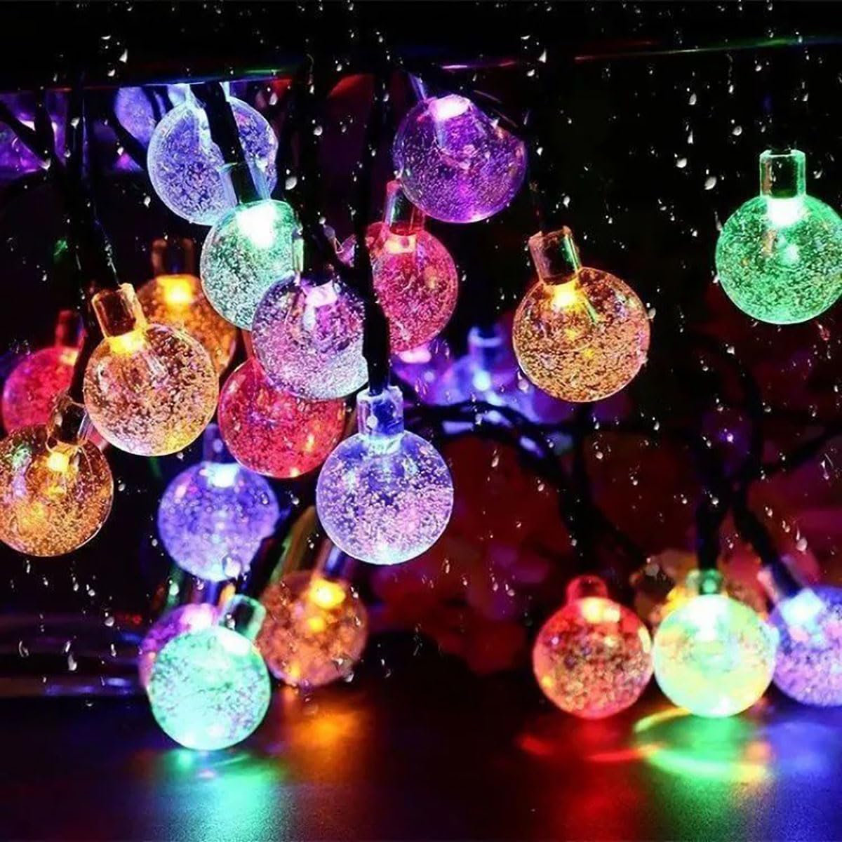 Avnerce Solar String Lights Outdoor 100 Led 40 Feet Crystal Globe Lights with 8 Lighting Modes, Waterproof Solar Powered Patio L