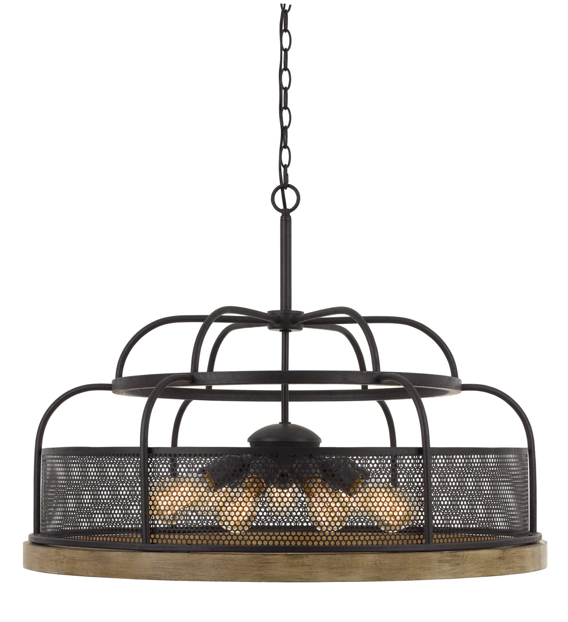 Cal Lighting FX-3706-9 Transitional Nine Light Chandelier from Akaki Collection in Bronze / Dark Finish, 25.00 inches