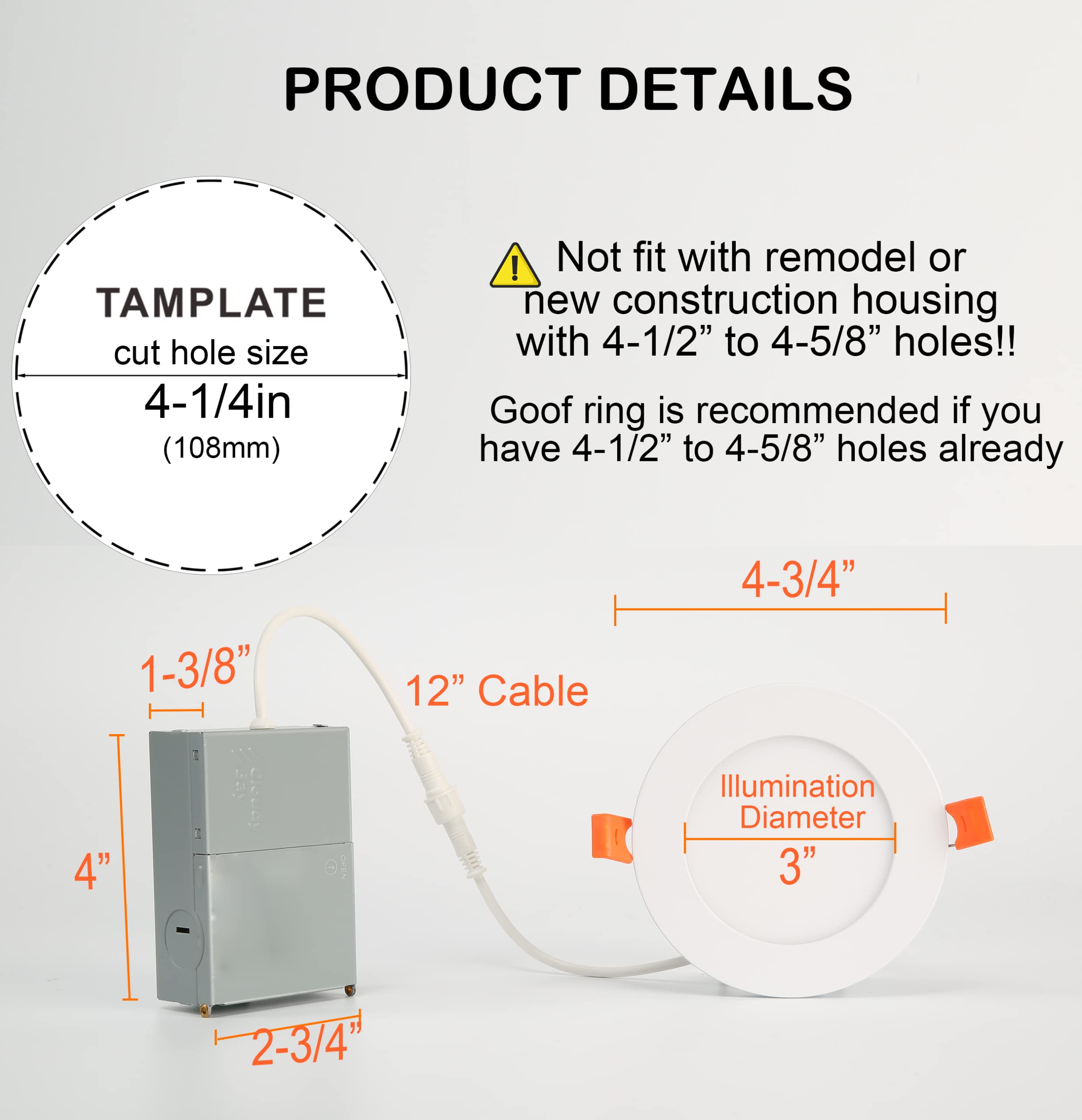 [6 Pack] Cloudy Bay 4Inch Smart Wifi Led Recessed Lights,Rgbcw Color Changing Recessed Lighting,Compatible With Alexa And Google Home Assistant,10W 2700K-6500K,Cri90+ Wet Location,White Finish