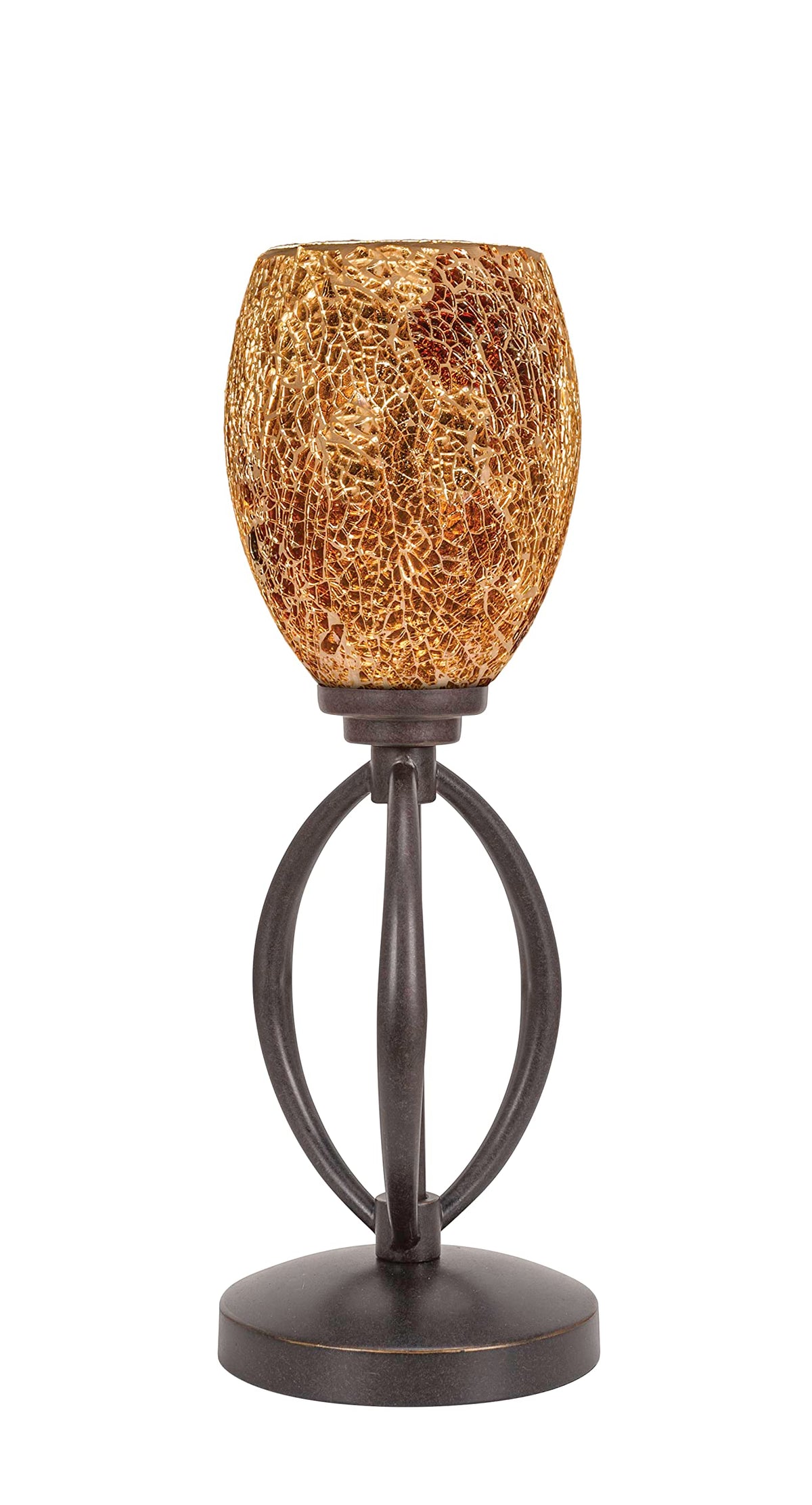 Toltec Lighting Marquise 1 Light Table Lamp in Dark Granite (2410-DG-4175)