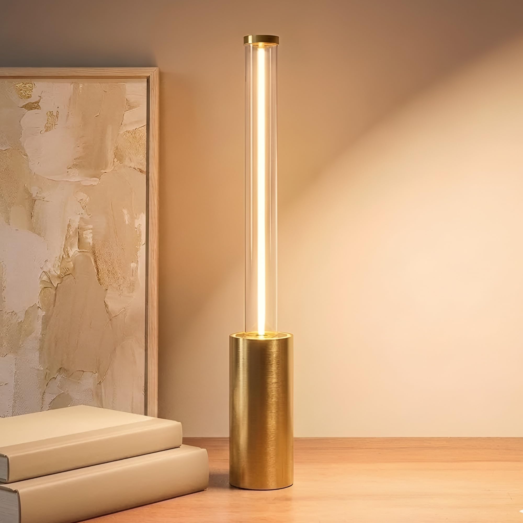 RETRIN Cordless Table Lamp Rechargeable, Gold-Tone Aluminum Touch LED Lamp, Dimmable 2200K Warm White, USB-C Charging, 3 Modes, 