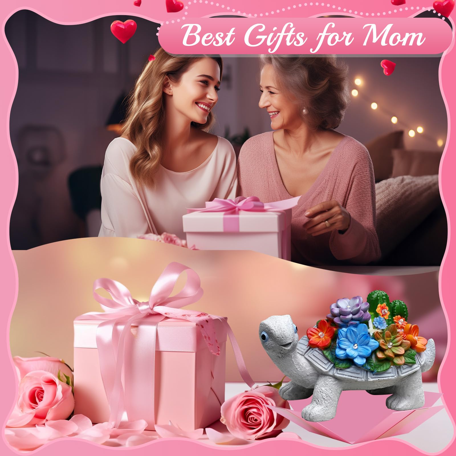 Linkax Turtle Statues Solar Lights - Outdoor Garden Decor For Mother'S Day, Birthdays & Easter