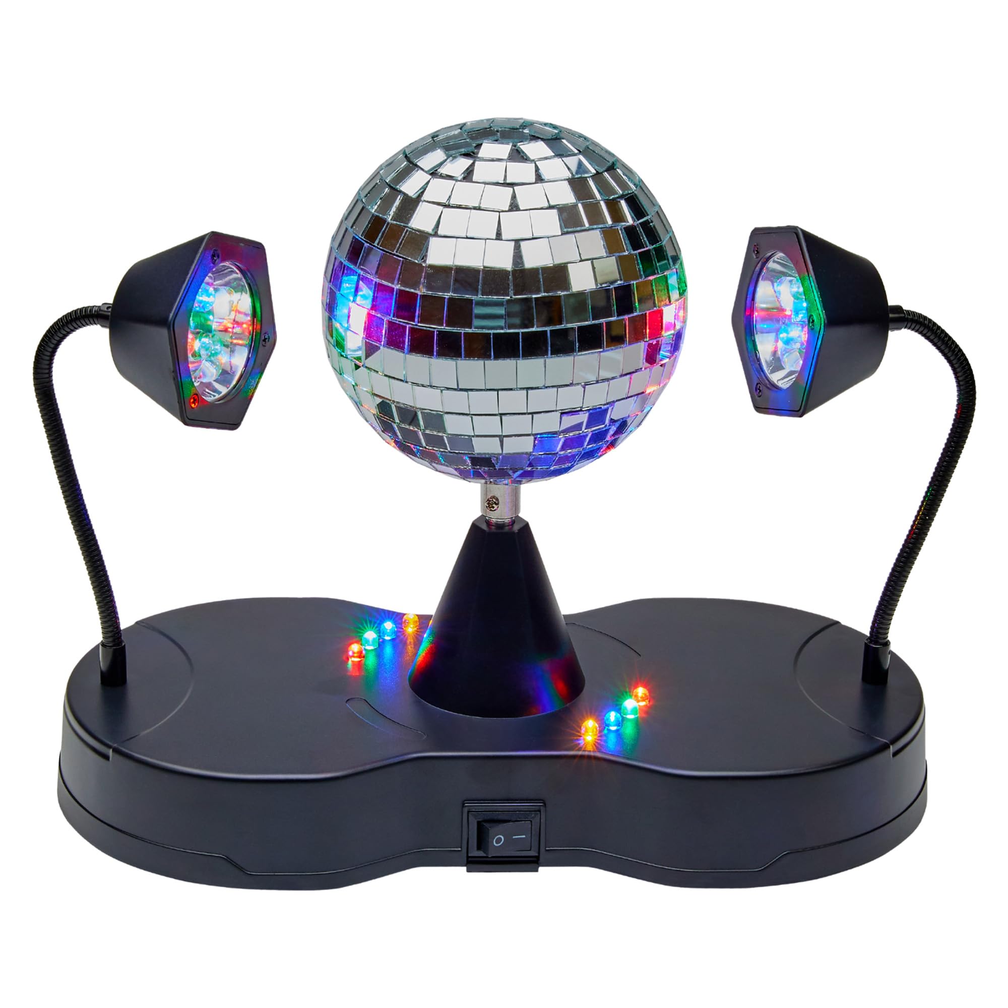 Playbees Rotating Disco Ball - Led Revolving Disco Ball With Movable Strobe Lights For Disco Party Decor, Mirror Lights Party, Mini Lava Lamp Alternative, 30 Second Dance Party