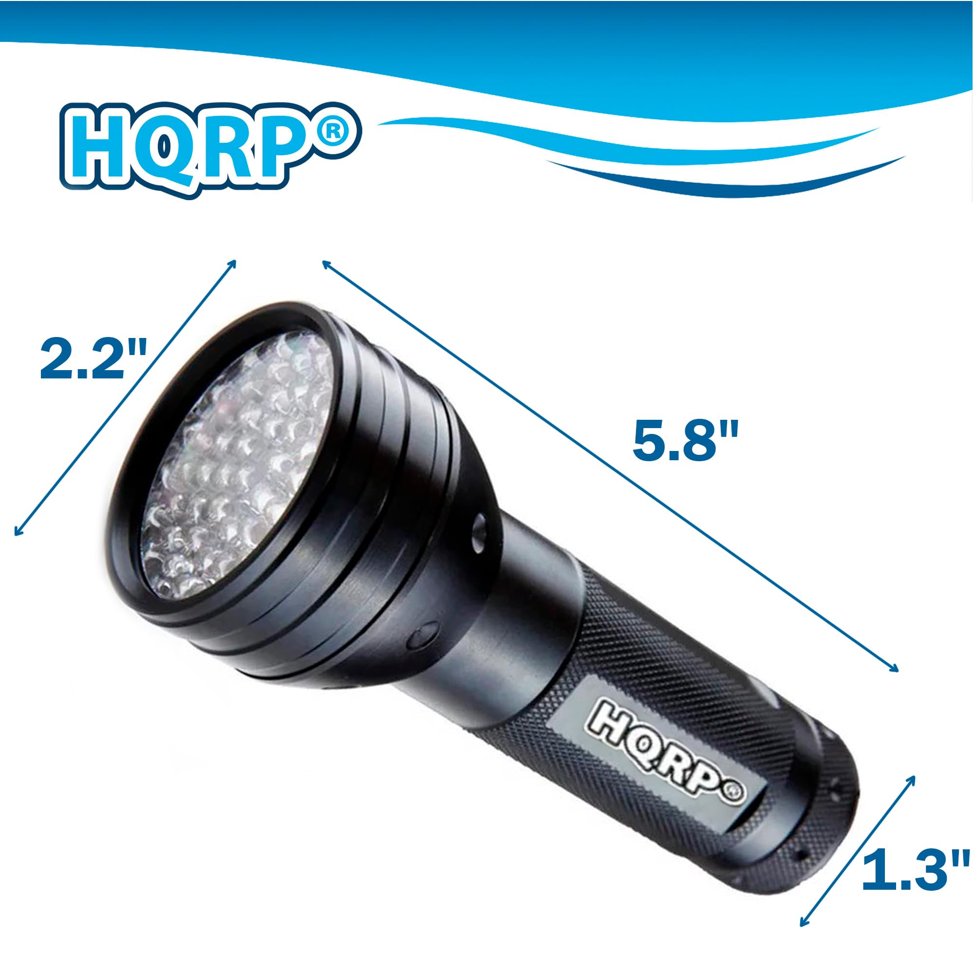 HQRP 390 nM 51 LED Flashlight Blacklight for Hotel Room Inspection, Saliva Sperm Identification, Pet Urine Detection, Scorpion H