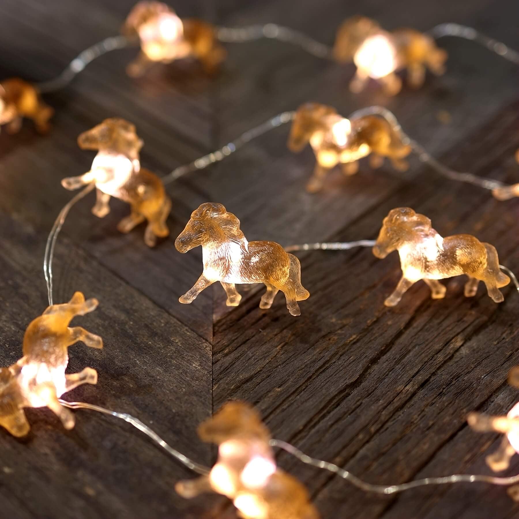 Fairy Pony String Lights Unique Decorative Lights Horse Gifts For Girls Cute Lights 20Leds 8Ft Battery Operated For Birthday Horse Lover Xmas Thanksgiving Decor
