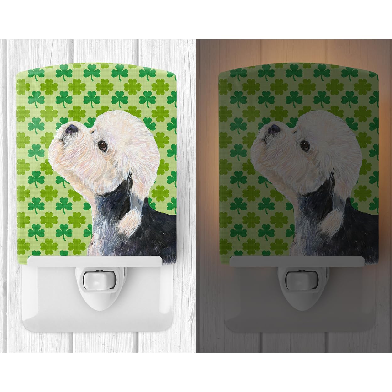 Carolines Treasures Ceramic Night Light, Dandie Dinmont Terrier, UL-Certified, 6x4x3in, Multicolor, Model SS4434CNL