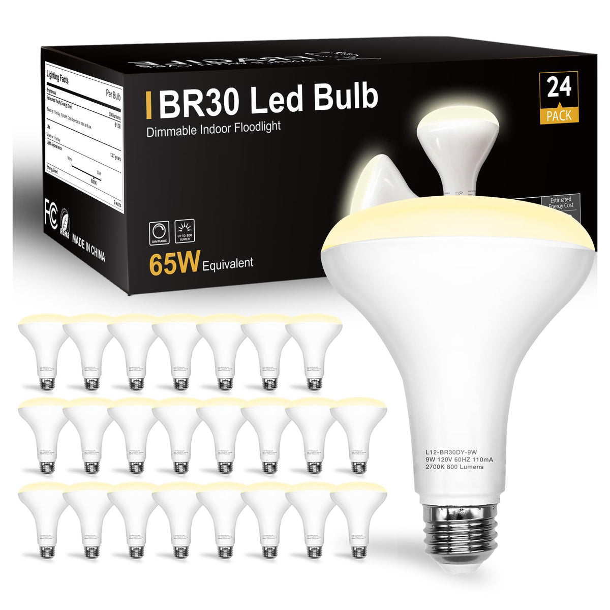 Daybetter Br30 Led Light Bulb, Dimmable Led Bulbs 65W Equivalent, 2700K Warm White Light Bulbs Indoor Flood Light For Bedroom Ki