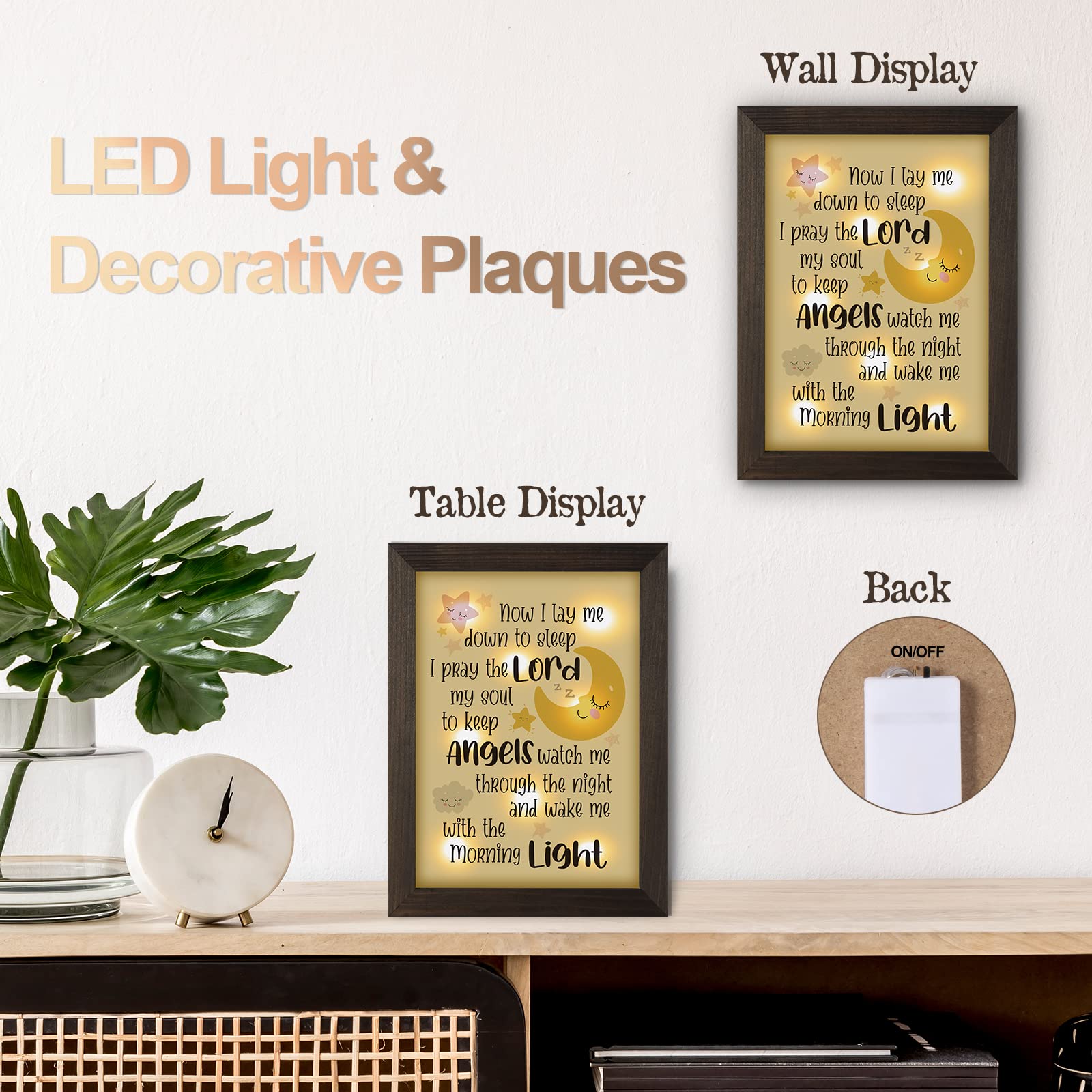 Baptism Gifts For Baby - Christening Gifts For Girls And Boys  Nursery Decor Night Light - Now I Lay Me Down To Sleep