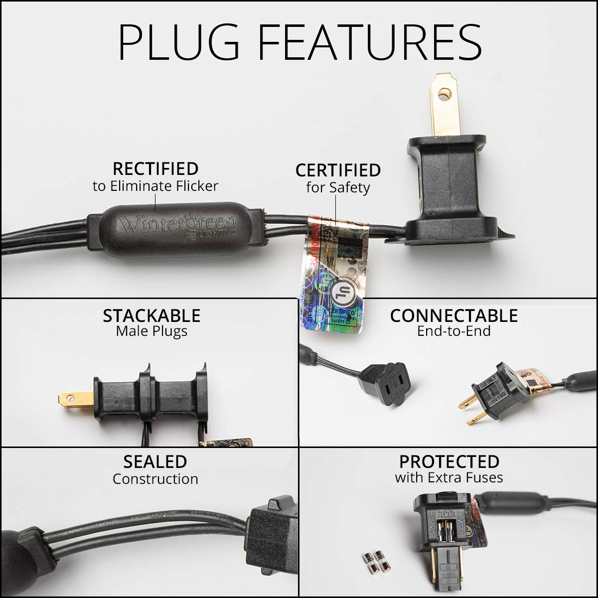 Wintergreen Lighting Led Purple, Green Halloween Mini Light Set, 70 5Mm Lights, Indoor/Outdoor Halloween Light Decorations, 120V Ul Certified, Black Wire