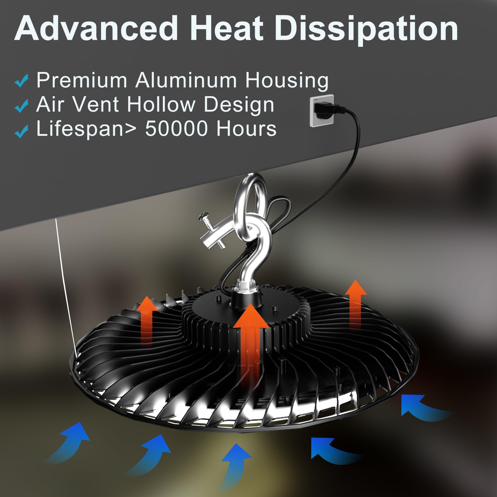 Upgrade 200W High Bay Led Shop Light 30000Lm (Eqv.800W Mh/Hps) Ufo High Bay Lighting, Etl Ufo Lights Ac100-277V High Bay Led Lig