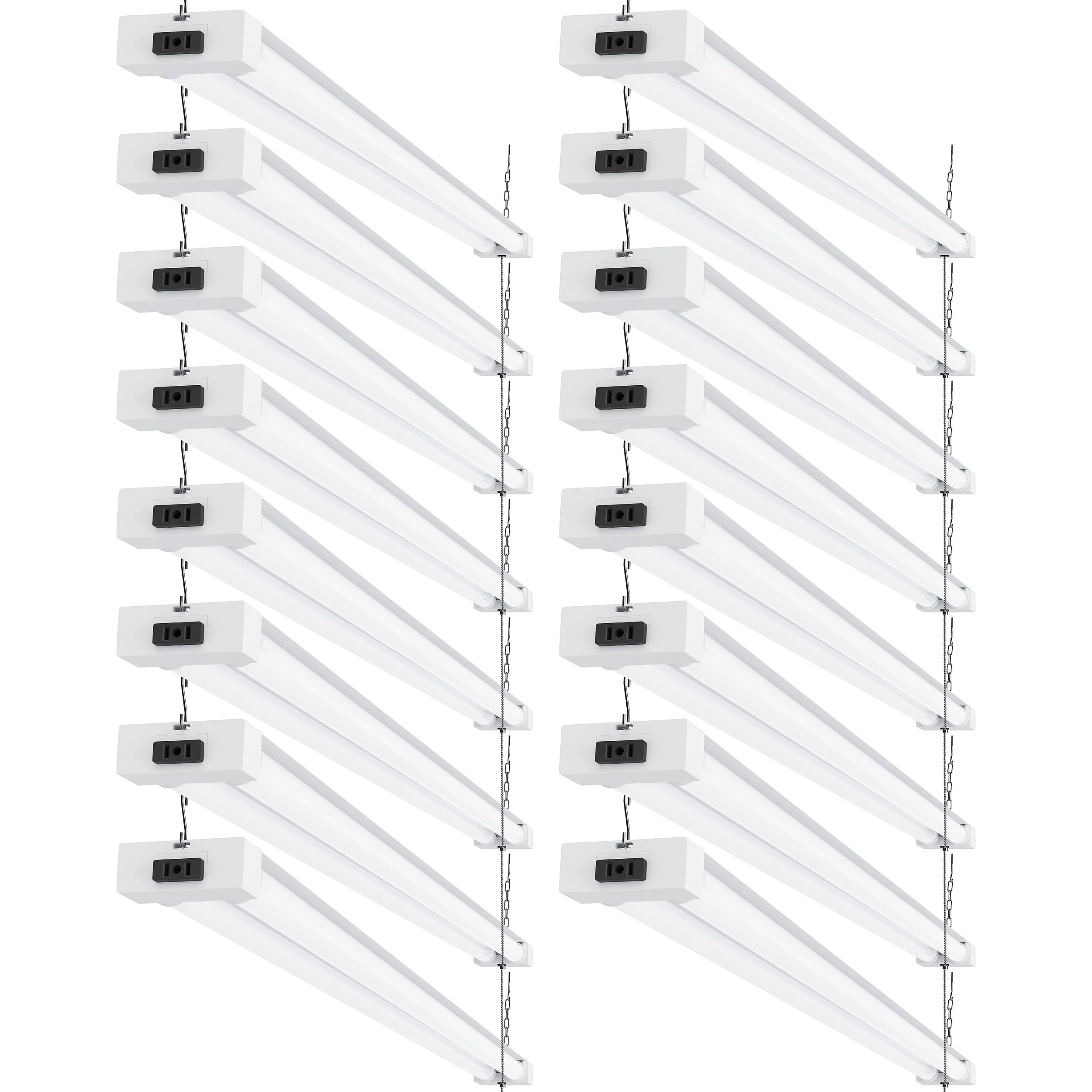 Sunco 16 Pack LED Shop Light 40W=260W, 3000K Warm White, 4FT, Metal, 4100 Lumens, Linkable Utility Fixture, Model SH