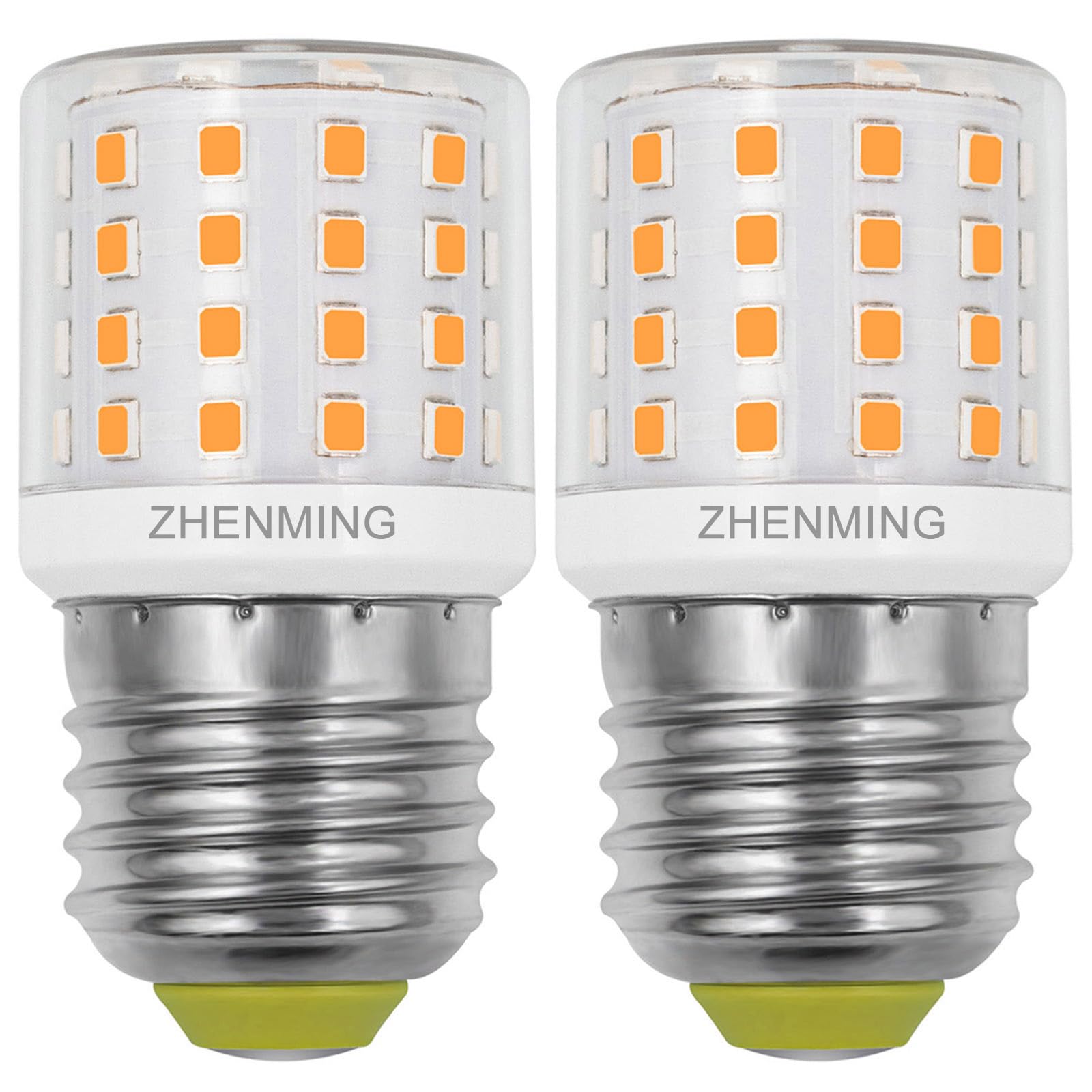 Zhenming Led Refrigerator Light Bulb Ac100-265V 3.5W Kei D34L 4W 40Watt Equivalent, E26 Medium Base Warm White 3000K A15 Applian