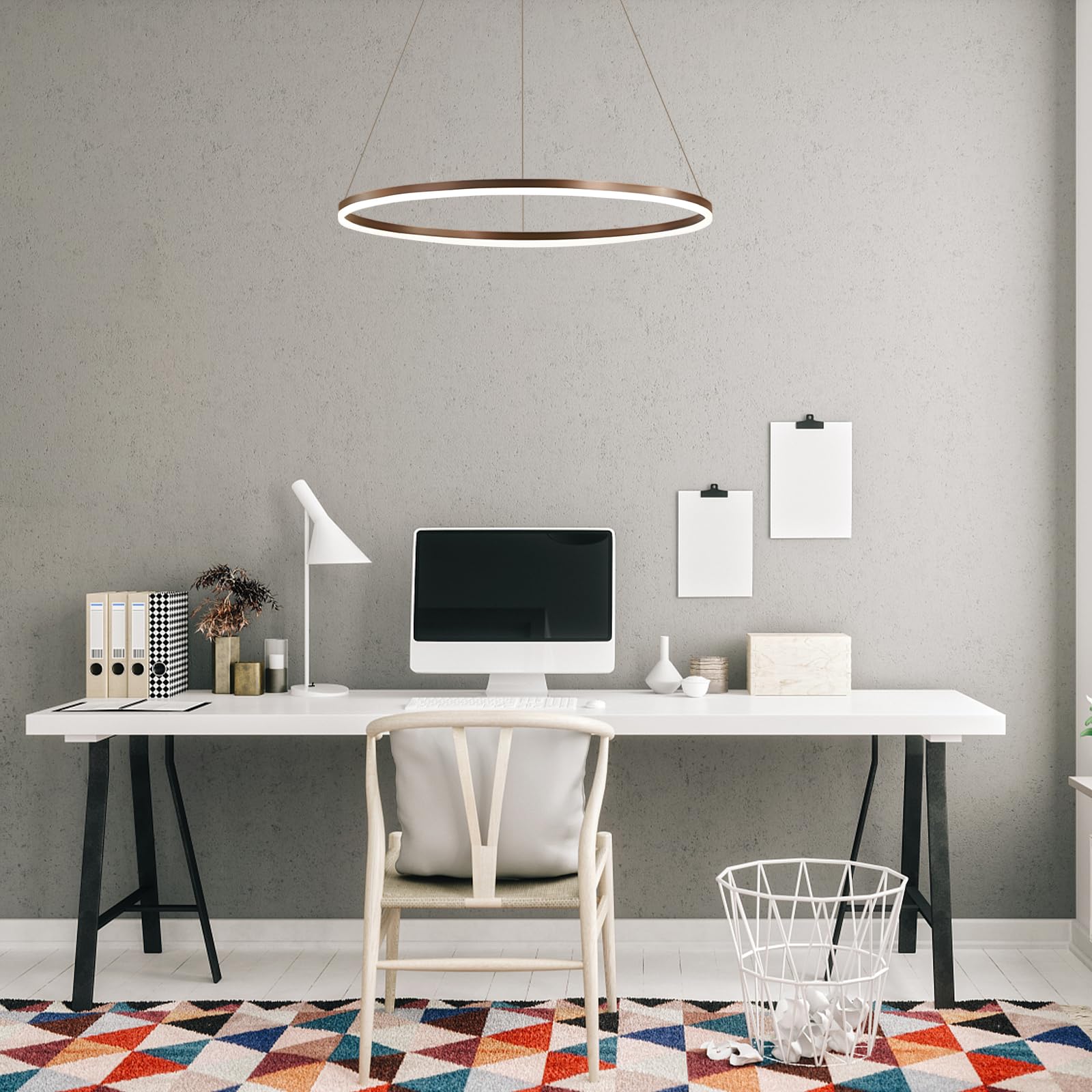 Lightinthebox 23.6&quot; Dimmable Led Ring Chandelier - Modern Minimalist Pendant Light For Living Room