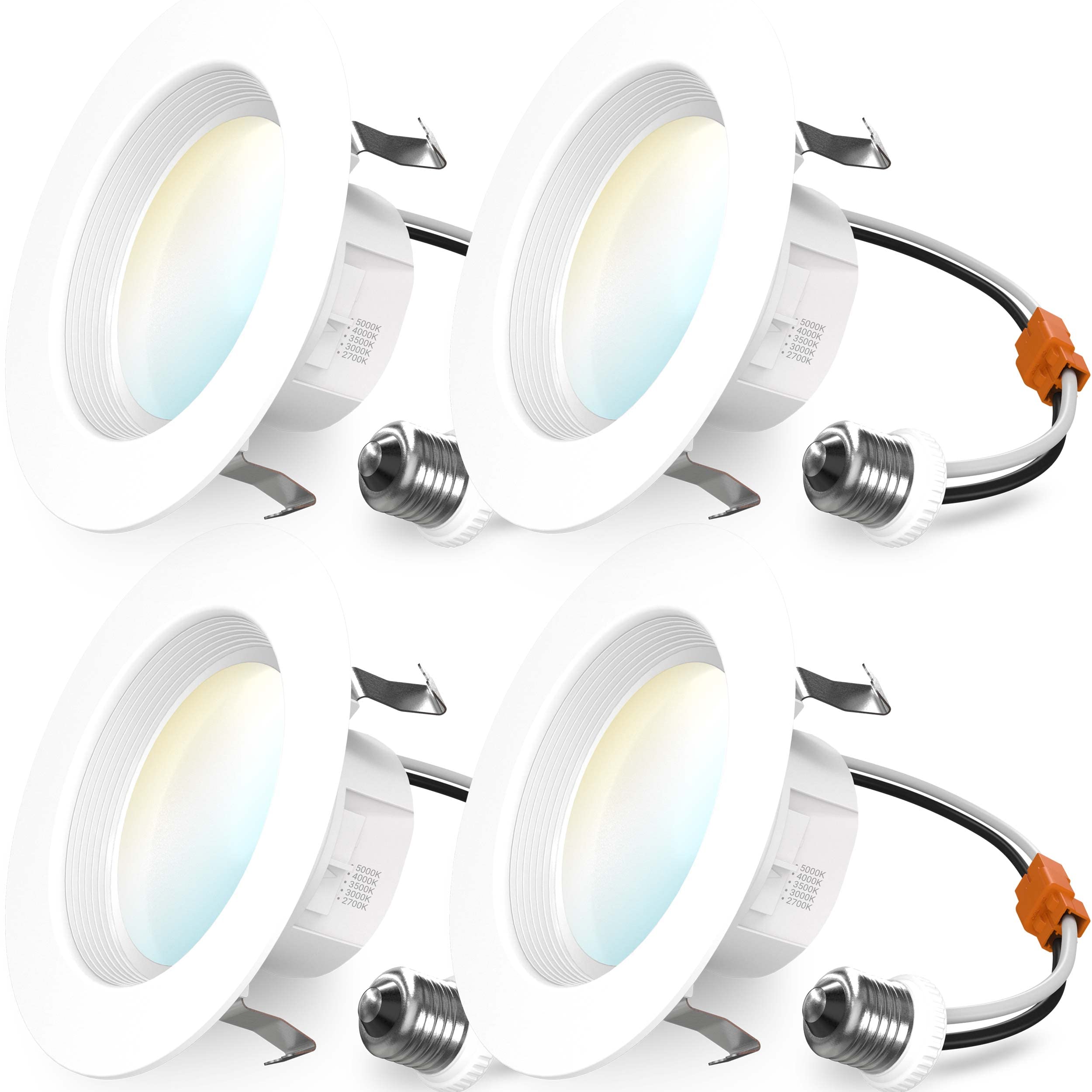 Sunco 4 Inch LED Recessed Lights, Retrofit Can Lighting, 660 LM, 11W (40W Equivalent), Selectable CCT 2700K/3000K/4000K/5000K, D
