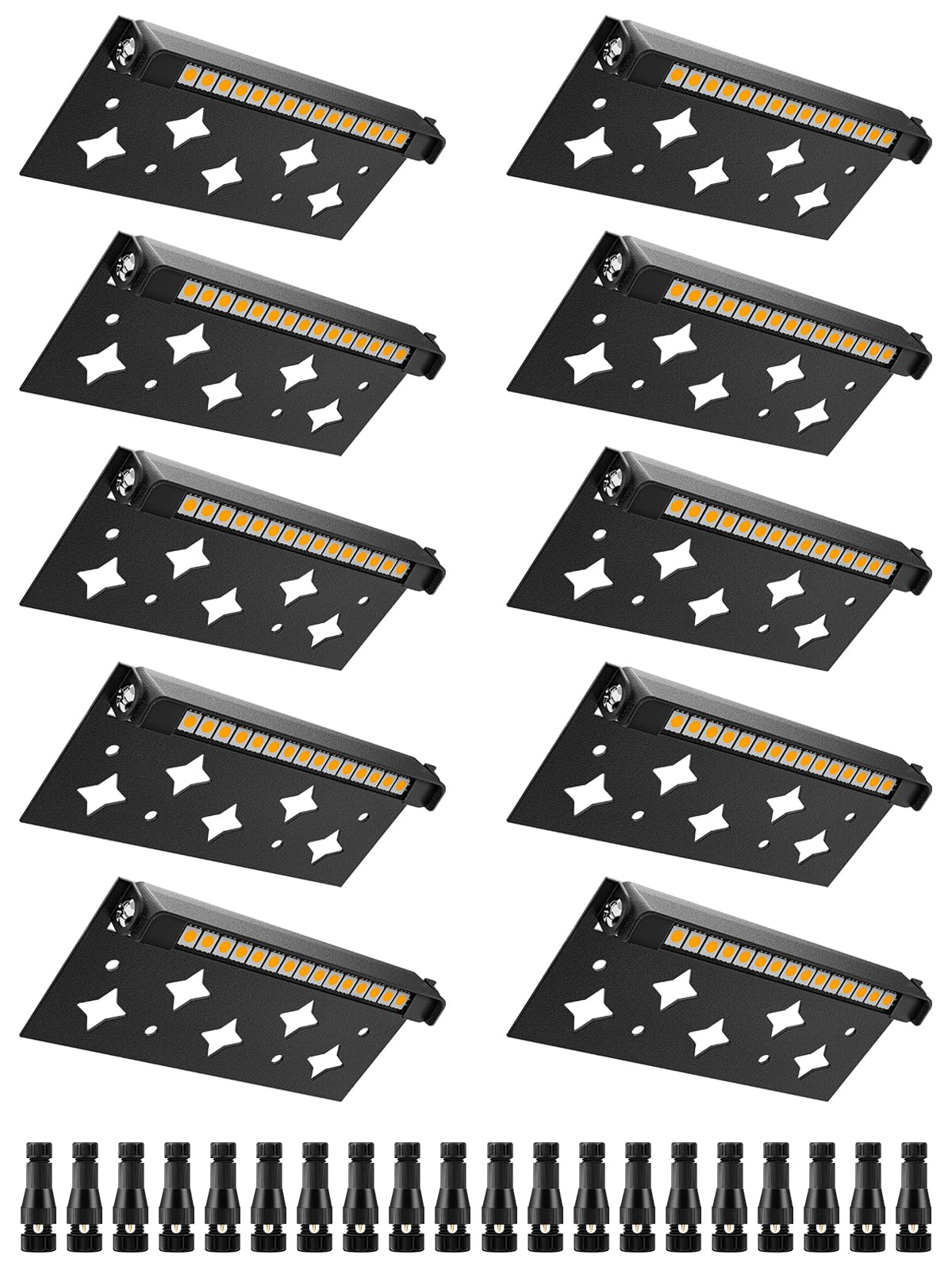 Doreio 5W Led Retaining Wall Lights, 12V Low Voltage, Warm White, 10 Pack, Ip66 Waterproof