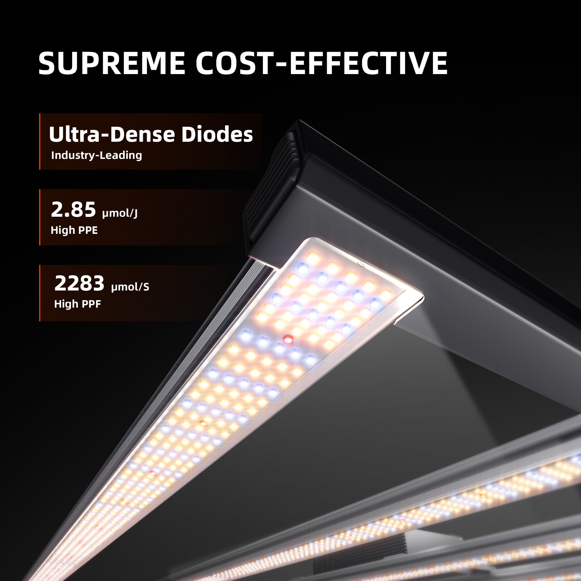 Spider Farmer G8600 LED Grow Light 800W, 4x4ft/5x5ft Coverage, Aluminum, Silver, Smart App Control