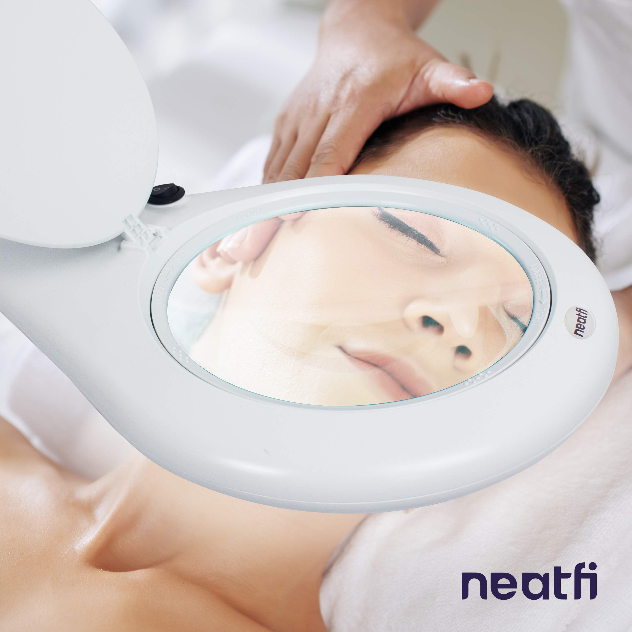 Neatfi Elite Xl Hd Super Led Magnifying Lamp, 3 Diopter With 12 Diopter, Dimmable, 3 Light Modes (3000K/4000K/6500K), Glare-Free