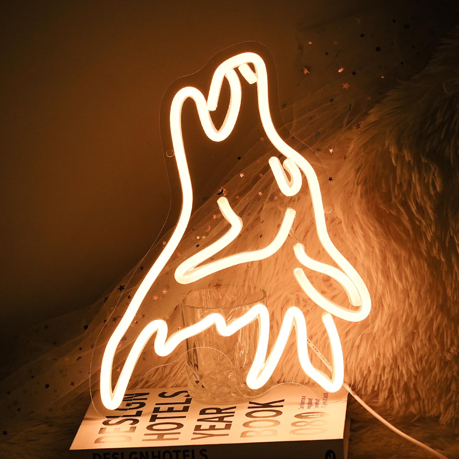 Wolf Neon Sign Warm White Led Cute Wolf Neon Lights For Wall Decor Dimmable Usb Bedroom Sign Lights For Kids Room Home Decor Birthday Party Gifts