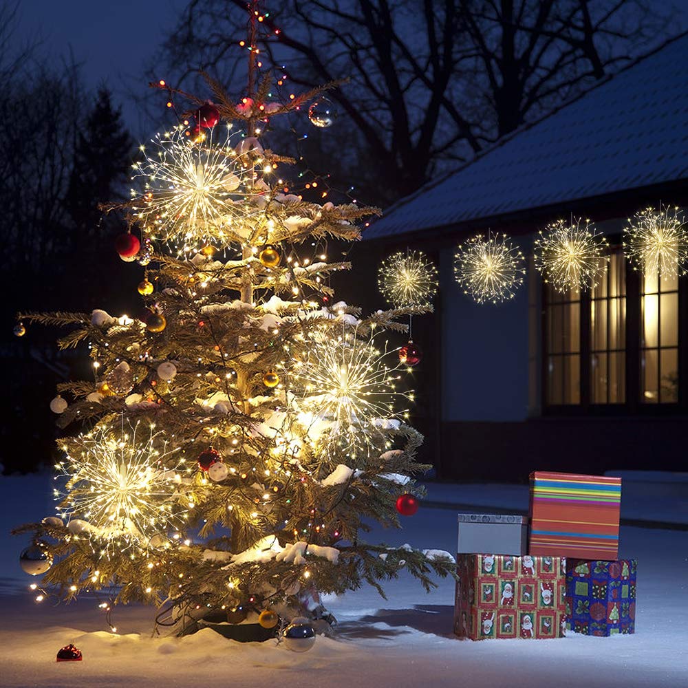 Techip 200Led Warm White Copper Wire String Lights With Remote - Fairy Lights For Indoor/Outdoor