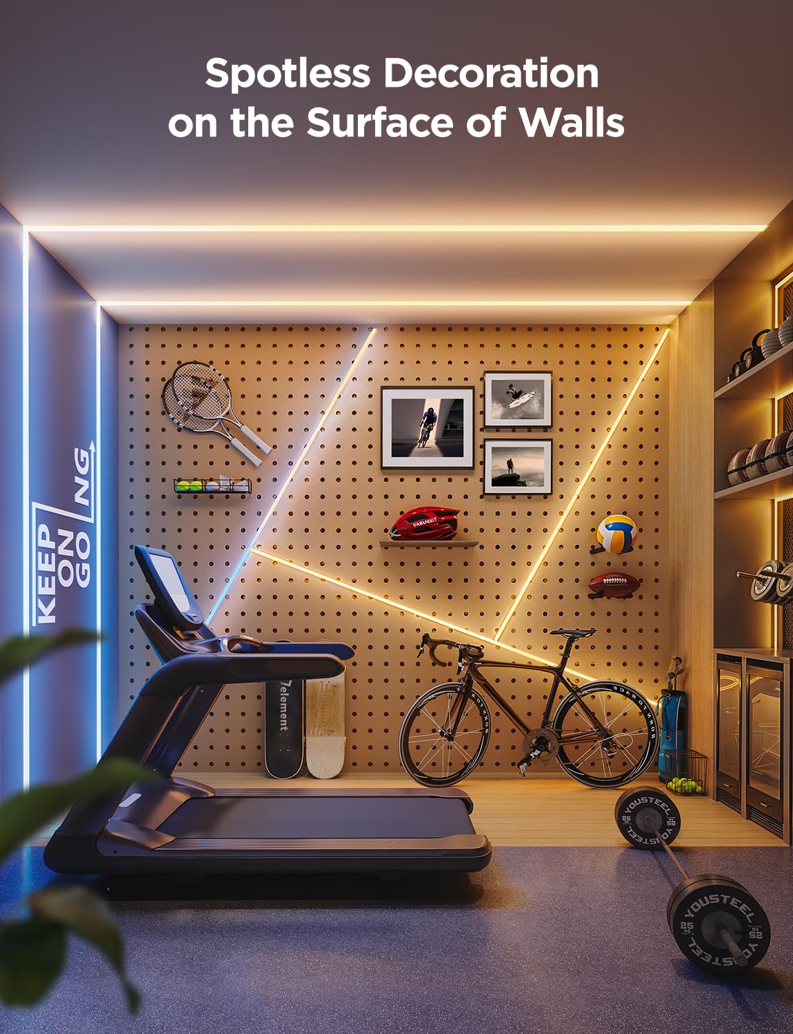 Govee COB LED Strip Light Pro, 9.8ft Multicolor Smart Lights, RGBICW, Compatible with Alexa & Google Assistant, Model H61E5