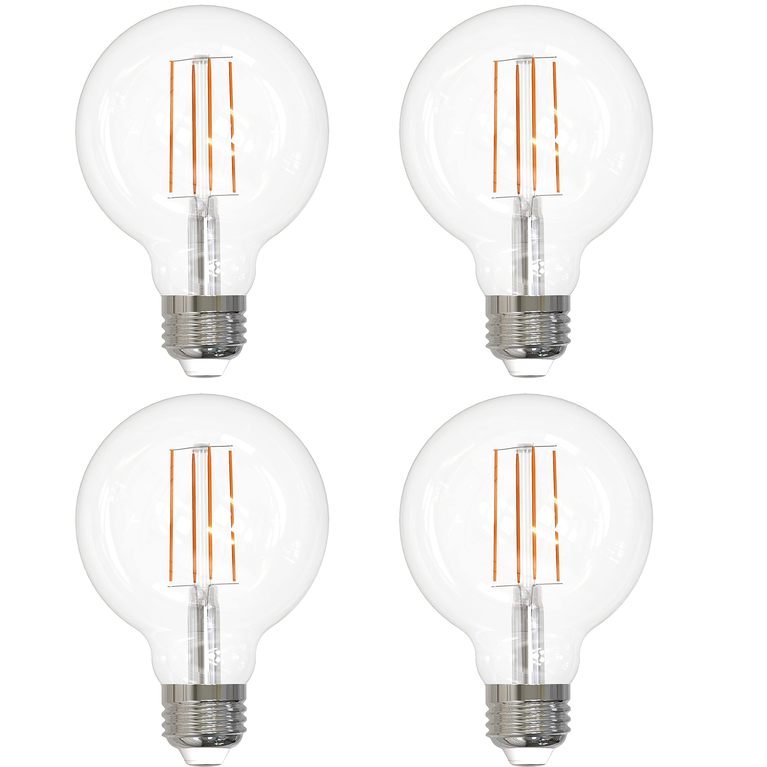 Sunlite 41696 LED G25 Edison Globe Light Bulb, 8.5 Watts (100W=), Medium E26 Base, 800 Lumens, Dimmable, Clear Glass, Antique Lo