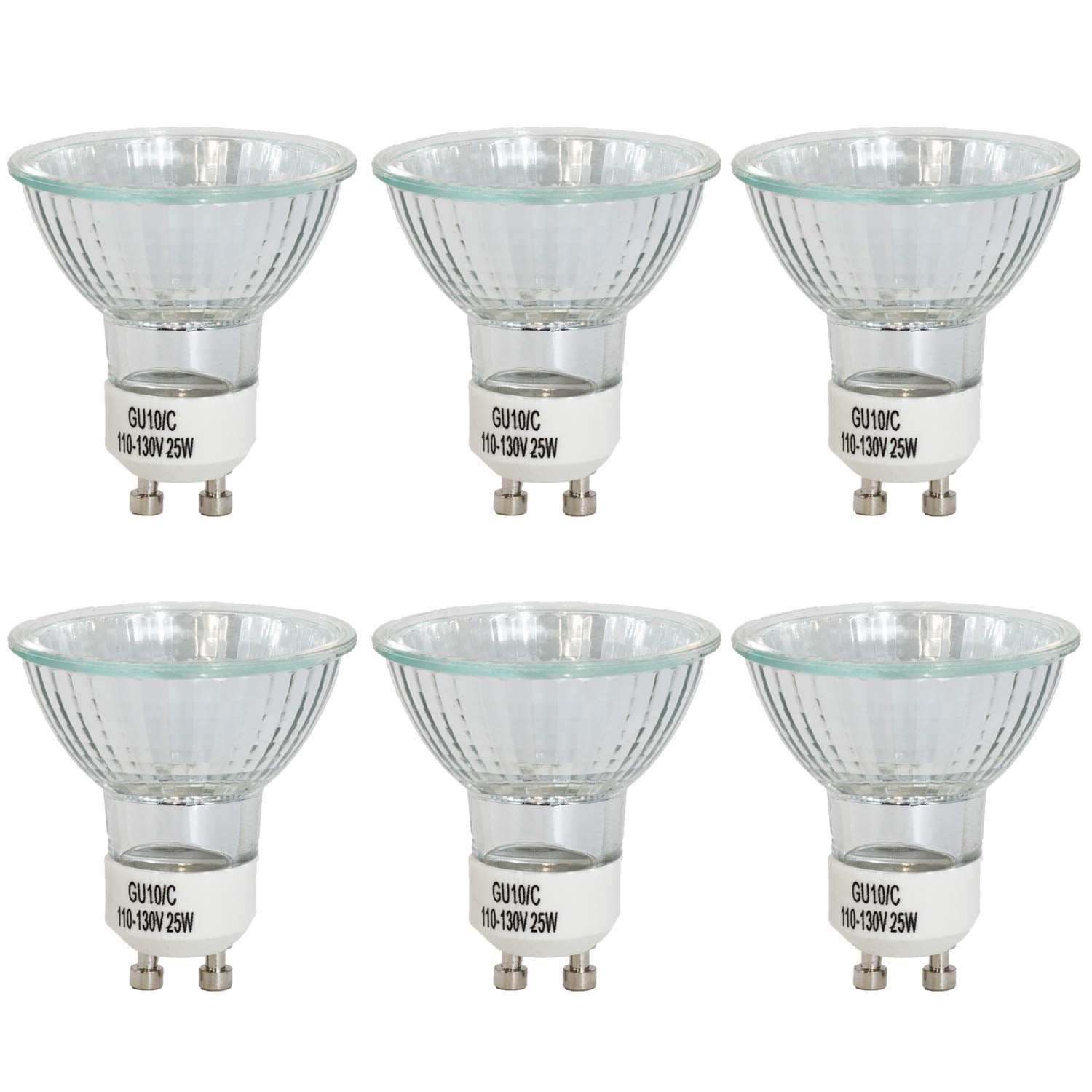 OuuKoo GU10 25W Replacement Bulbs - Warm White Dimmable Candle Warmer Bulbs, 6 Pack, Glass