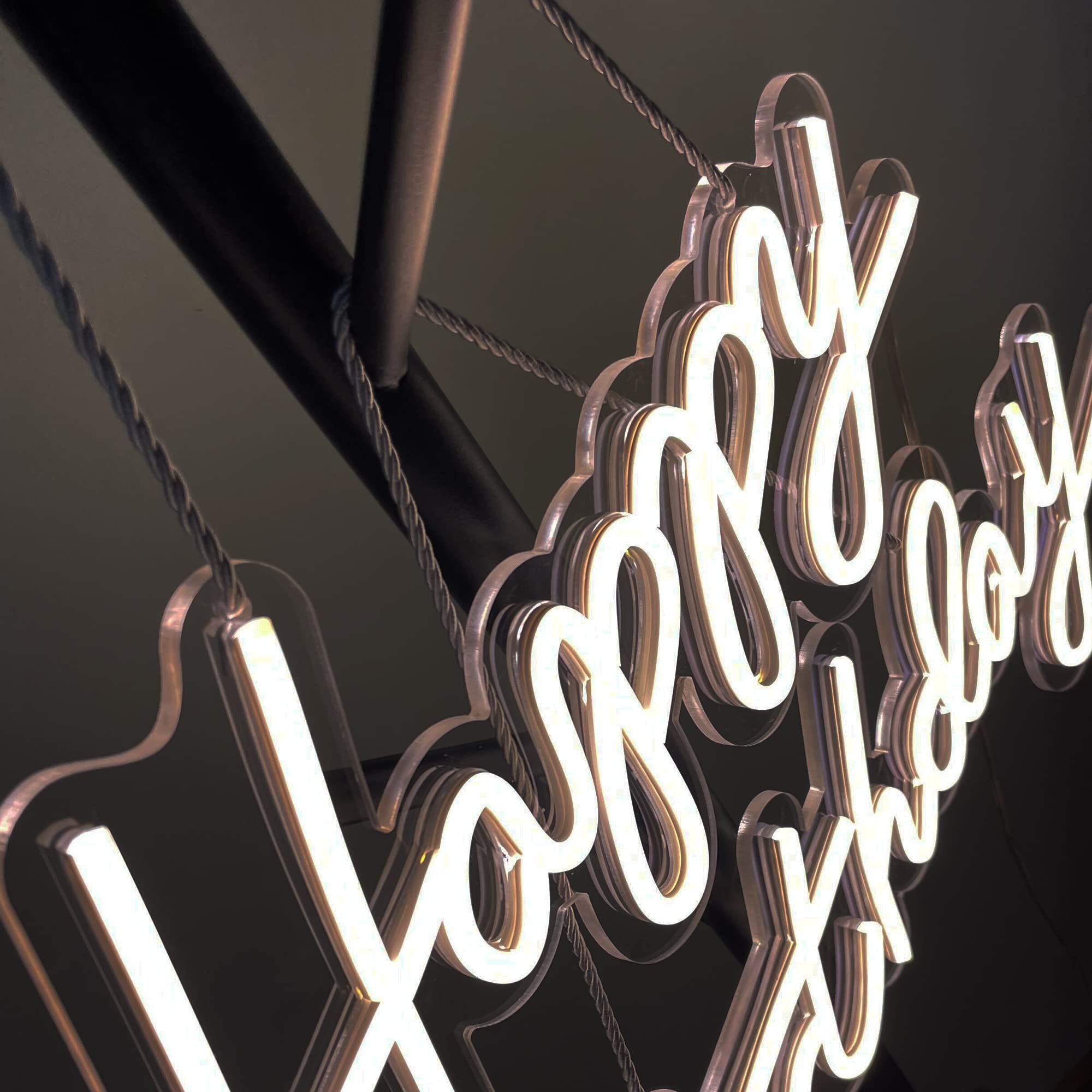 ASIUXIRS Neon Sign - 37x8" Happy Birthday Wall Light, Plastic, White for Bars, Clubs, Bedrooms, Weddings, and Parties