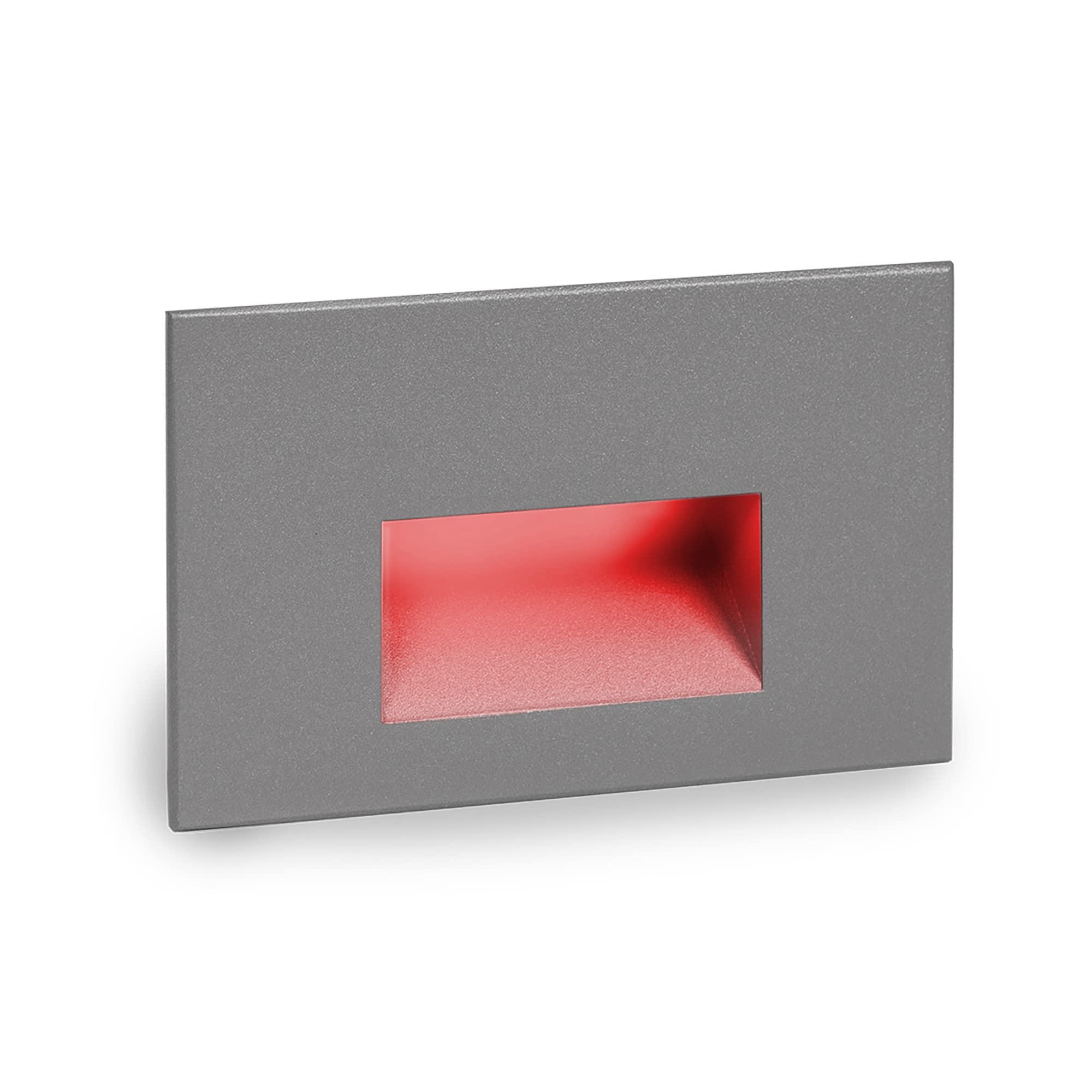 WAC Landscape Lighting, LEDme 120V LED Horizontal Indoor and Outdoor Step and Wall Light Red in Graphite