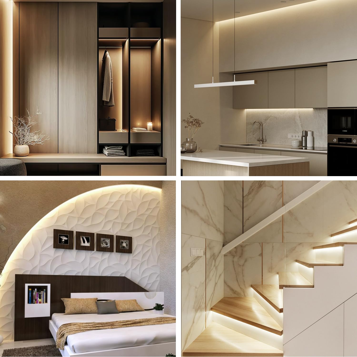 Yeewhale Cob Led Strip Lights 3000K 65.6Ft Dc 24V Dimmable Warm White Flexible Led Tape Light For Bedroom, With Remote And App C