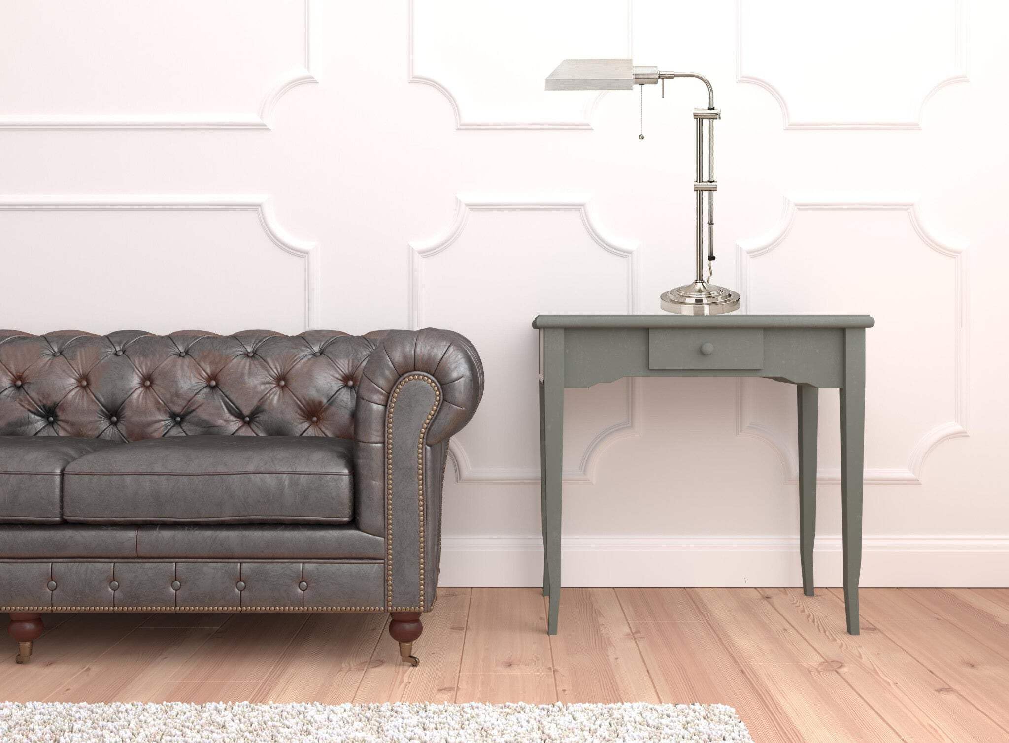 Homeroots Adjustable Table Lamp, Nickel Metal, Rectangular Shade, 26 X 7 X 16 In., Model 524646