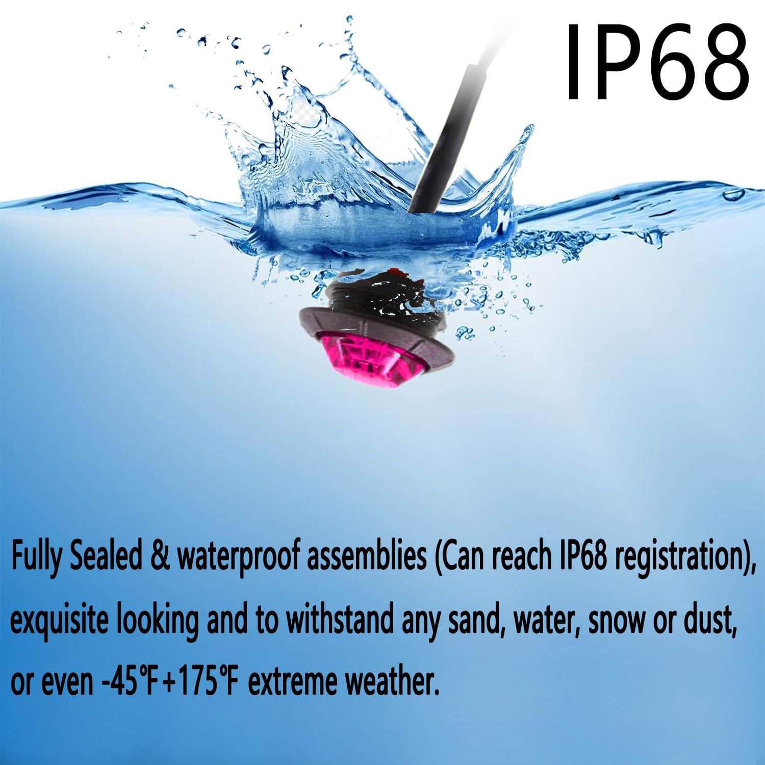 10 Pack Waterproof Marine Boat Led Lights, Led Underwater Lighting, Utility Led Interior Lights Navigation Lights Deck Courtesy