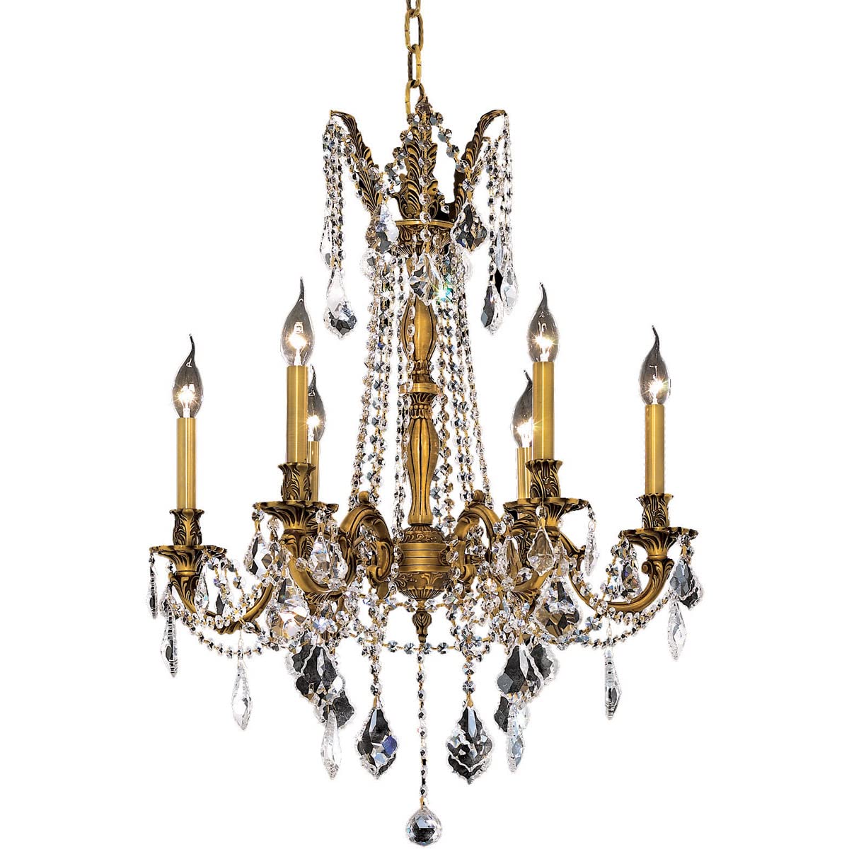 Elegant Lighting Royal Cut Crystal Chandelier 26in x 23in French Gold Model 9206D23FG/RC