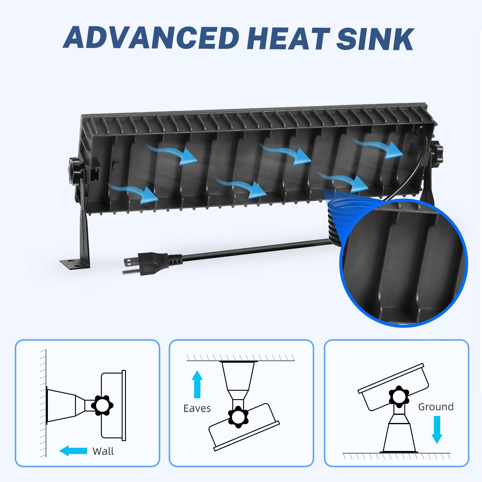 6 Pack Led Shop Lights, 100W 11000Lm Plug In Garage Light With 6Ft Power Cord, Ip66 Waterproof Work Bench Shop Lights For Garage