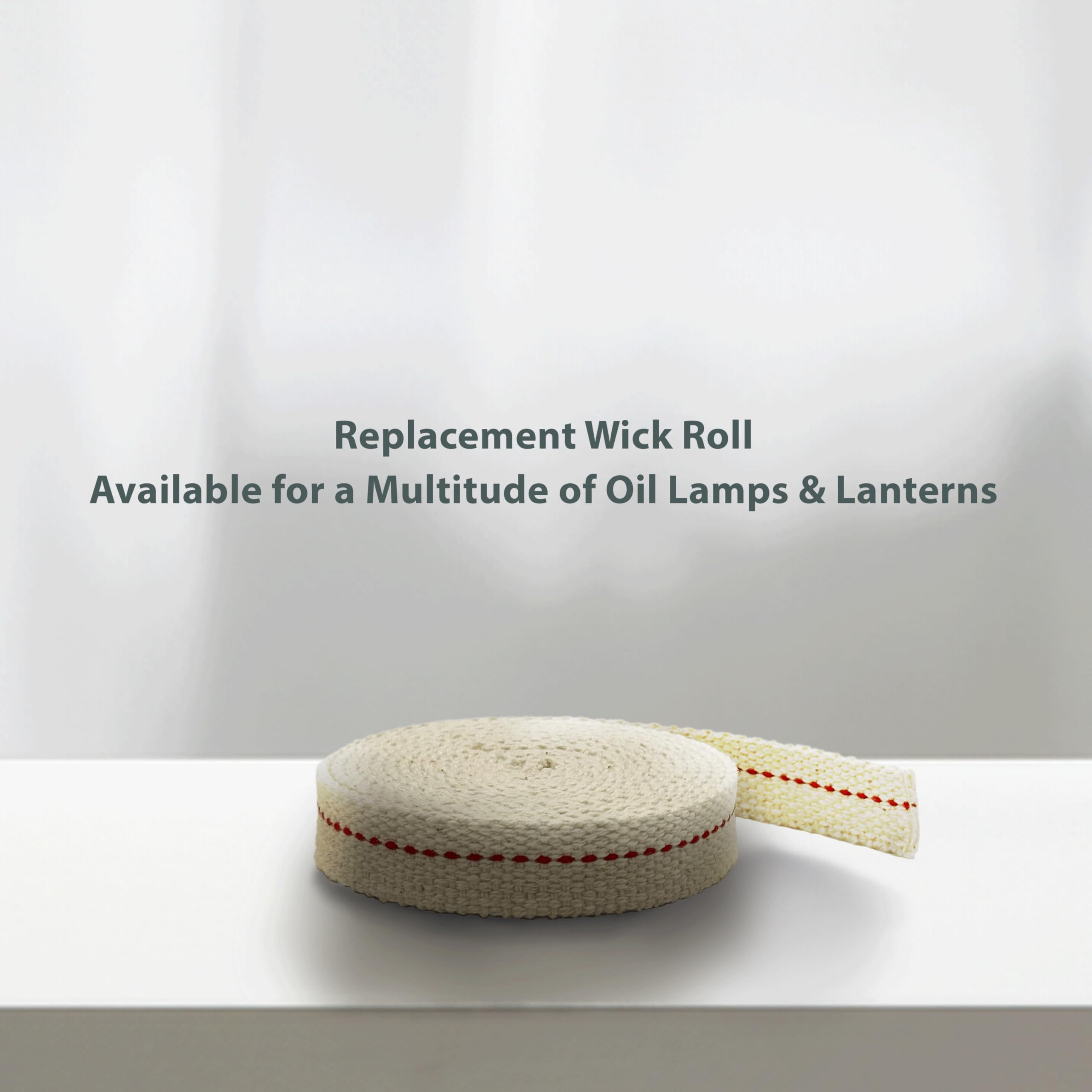 LIGHT OF MINE 100% Cotton Flat Wick Roll for Lanterns, 5/8in x 6ft, Model AX-AY-ABHI-102135