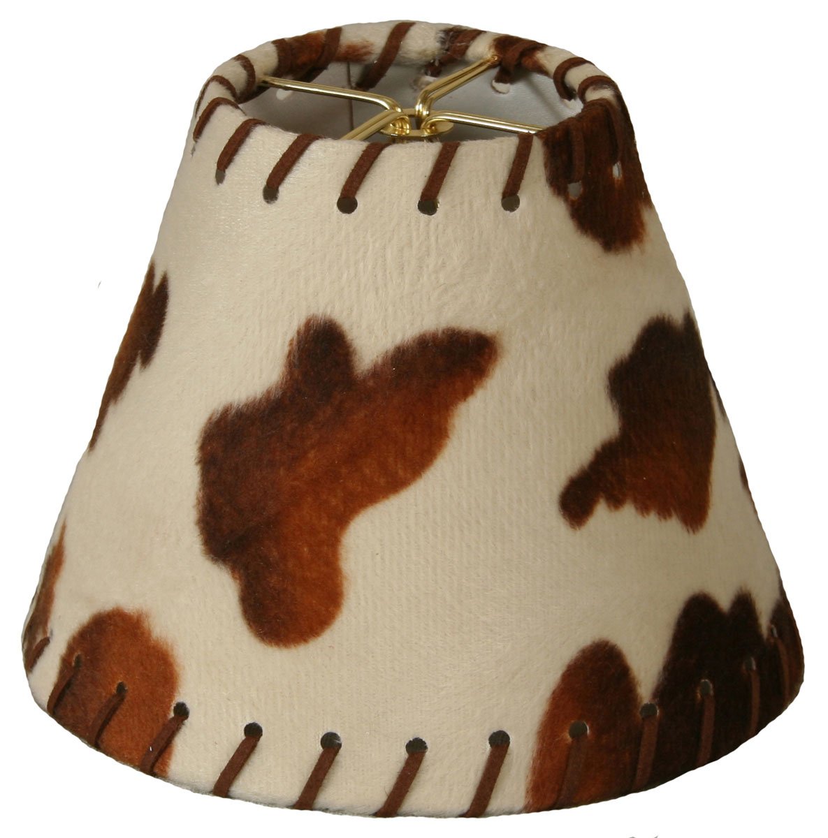Royal Designs, Inc. Hardback Chandelier Shade CS-962-6, Cowhide Whipstitch, 3 x 6 x 4.5
