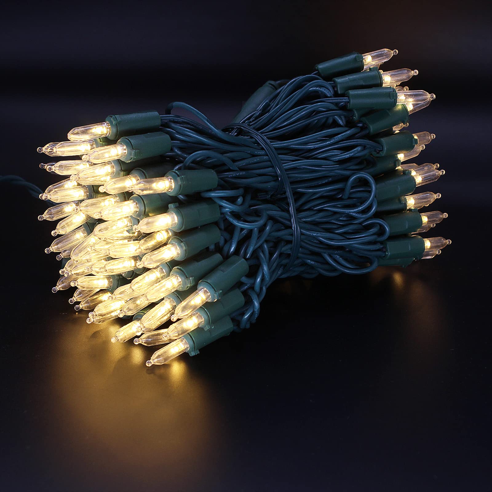 100-Count Warm White Led Christmas String Lights, 35 Ft Green Wire, Ul Certified Connectable, Mini Xmas Lights Outdoor Or Indoor (Warm White)