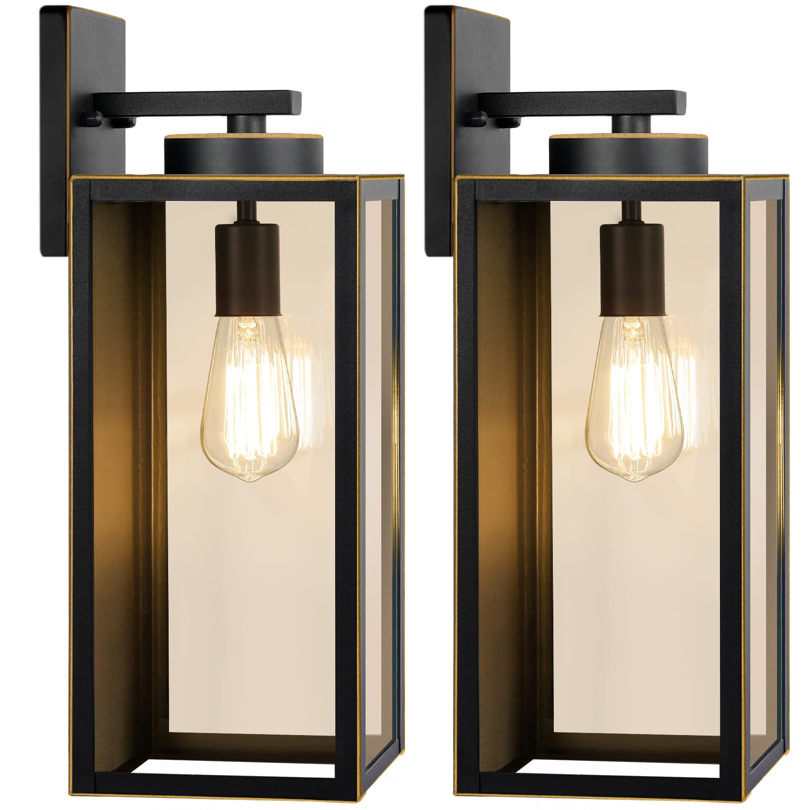 Large Size Outdoor Wall Light Fixtures, Exterior Lighting Fixtures Porch Sconces Wall Mounted, Waterproof Bronze Outdoor Wall La