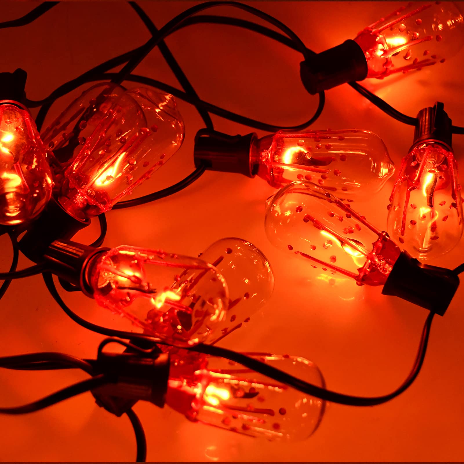 Abeja Edison Replacement Light Bulbs, ST40, 1W E17, Blood Tears, 10 Pack